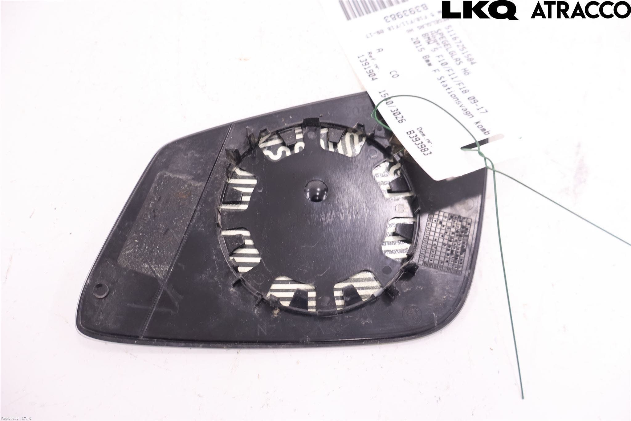 BMW 5 F10/F11/F18 09-17 Spegelglas Hö