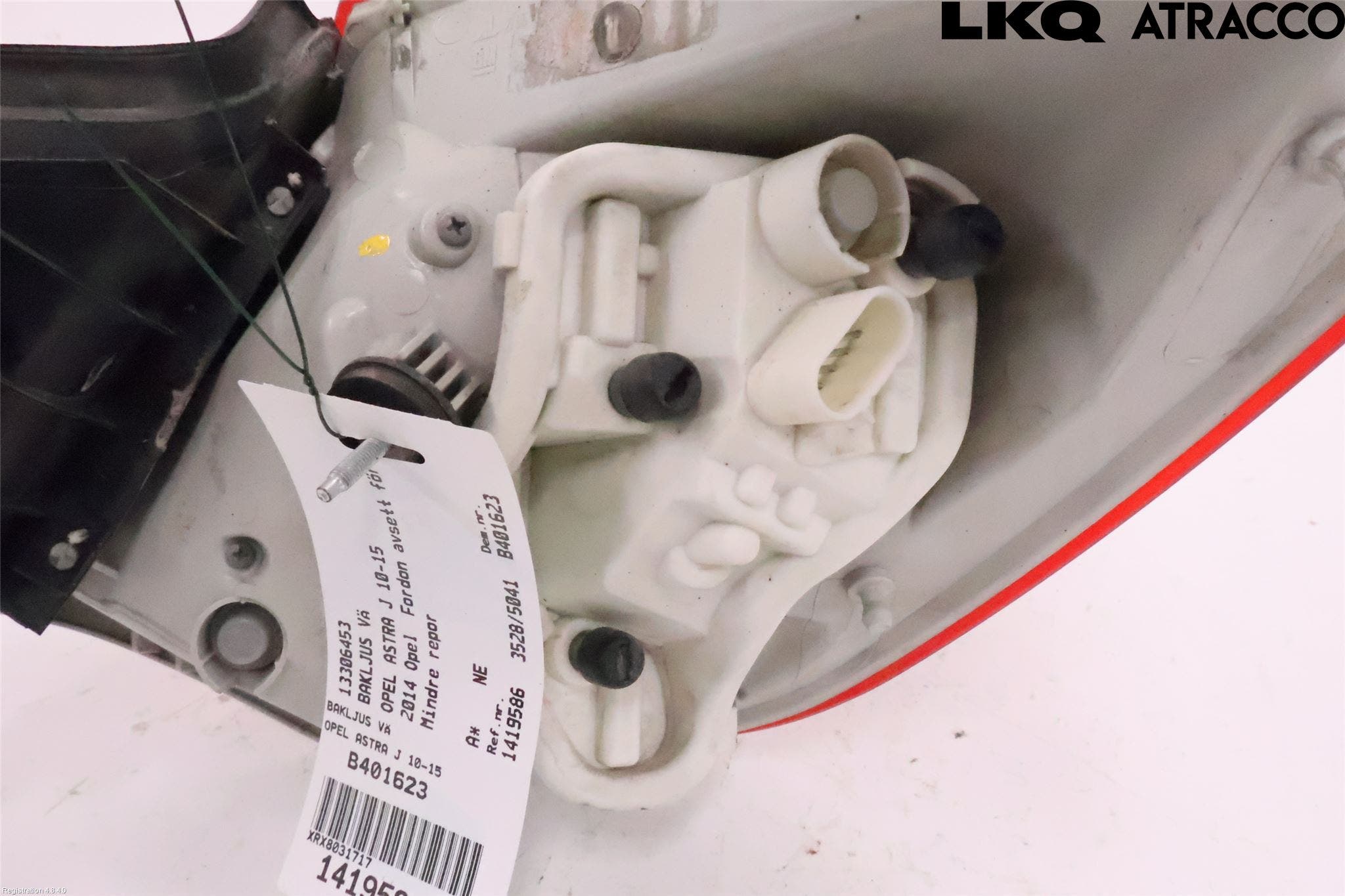 Opel ASTRA J 10-15 Bakljus Vänster