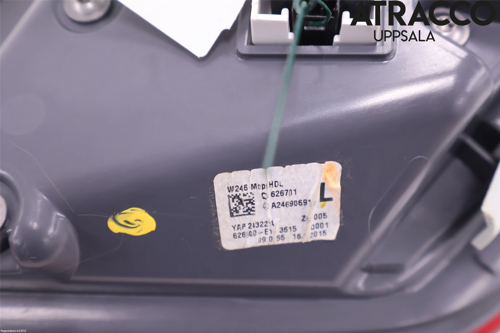 Mercedes-Benz MB B-KLASS (W246/W242) 12-19 Bakljus Lucka Vä