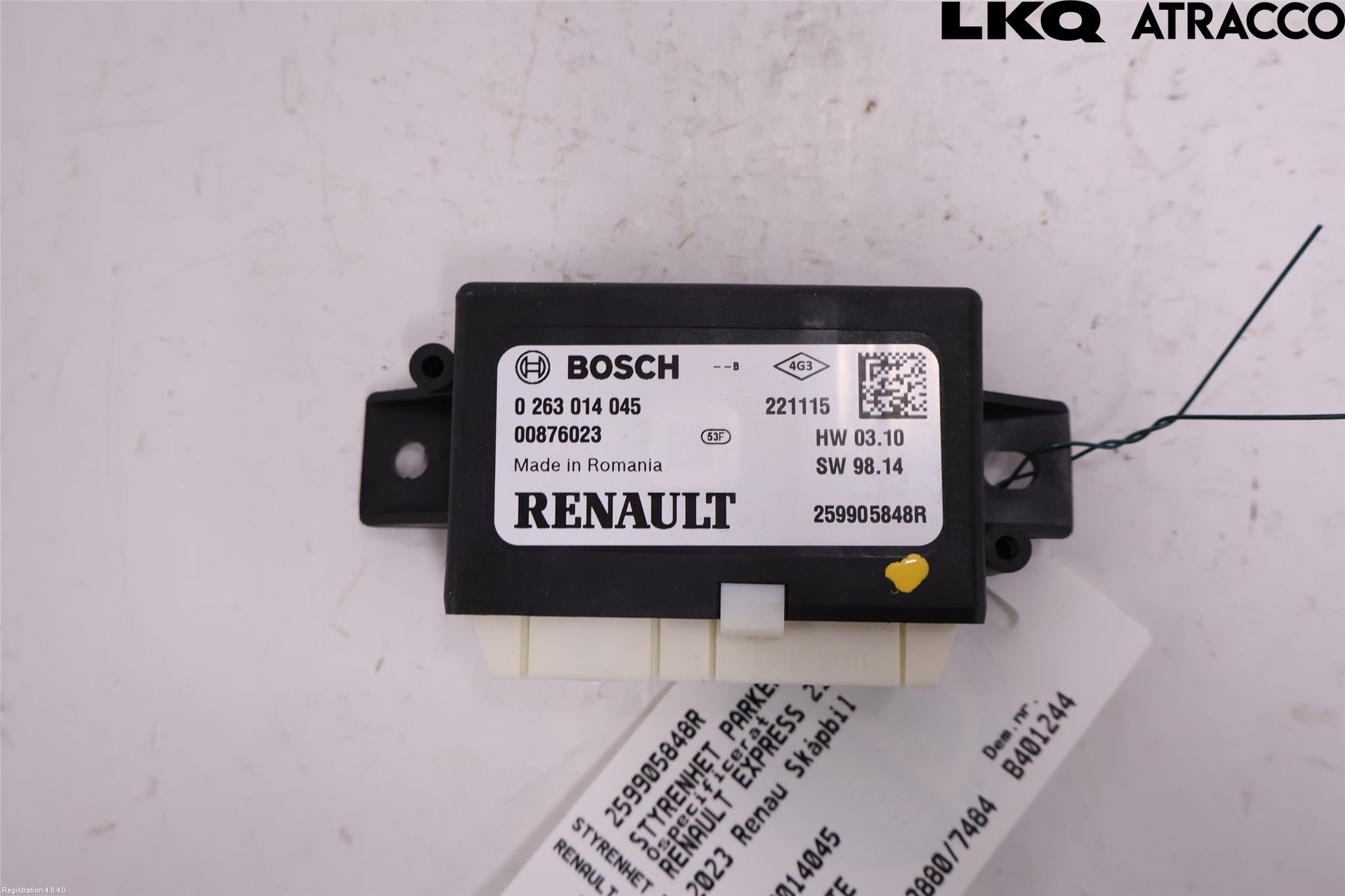 Renault EXPRESS 21- Styrenhet Parkeringshjälp