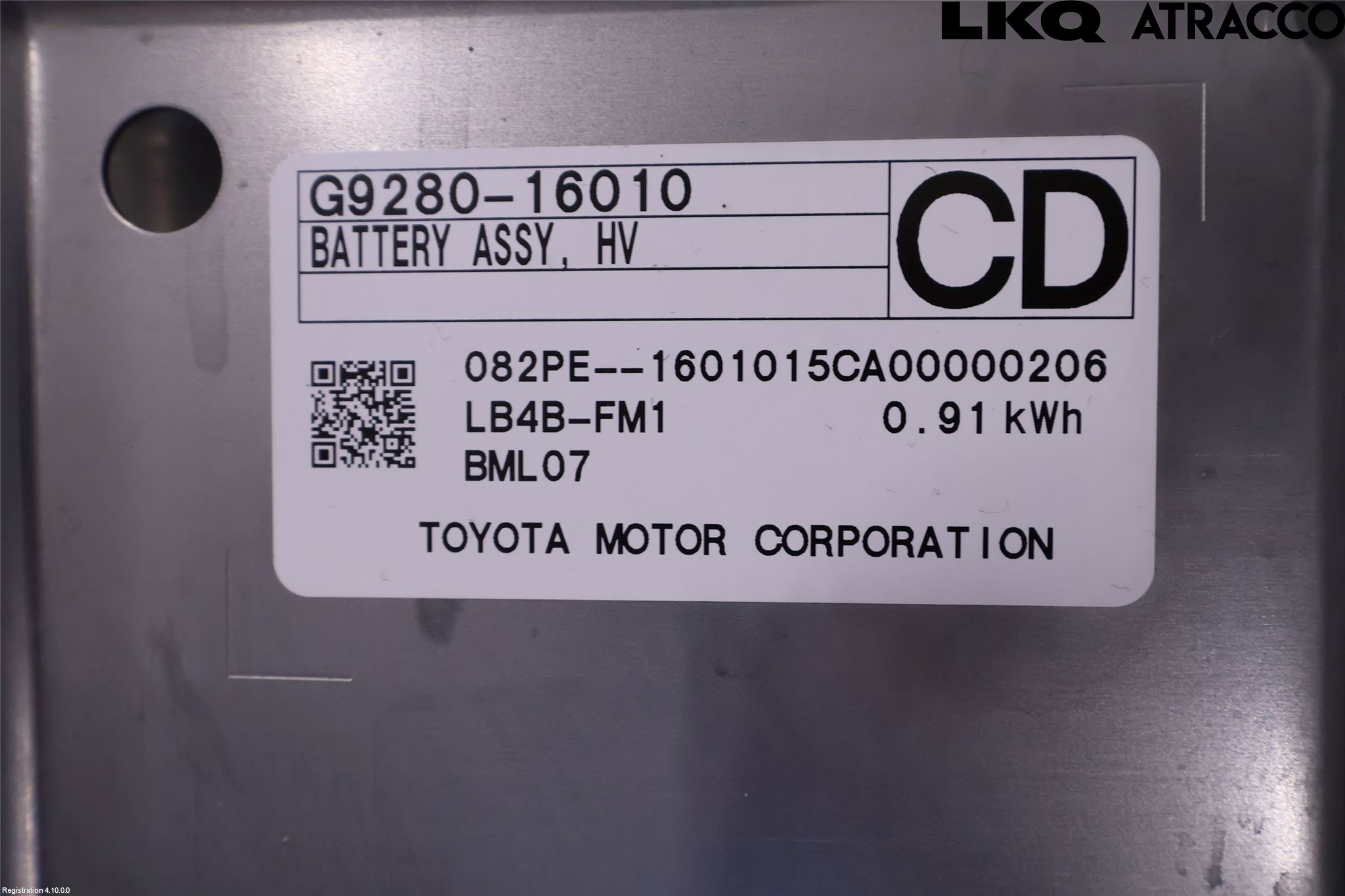Toyota COROLLA CROSS XG10 22- Batteri Högspänning