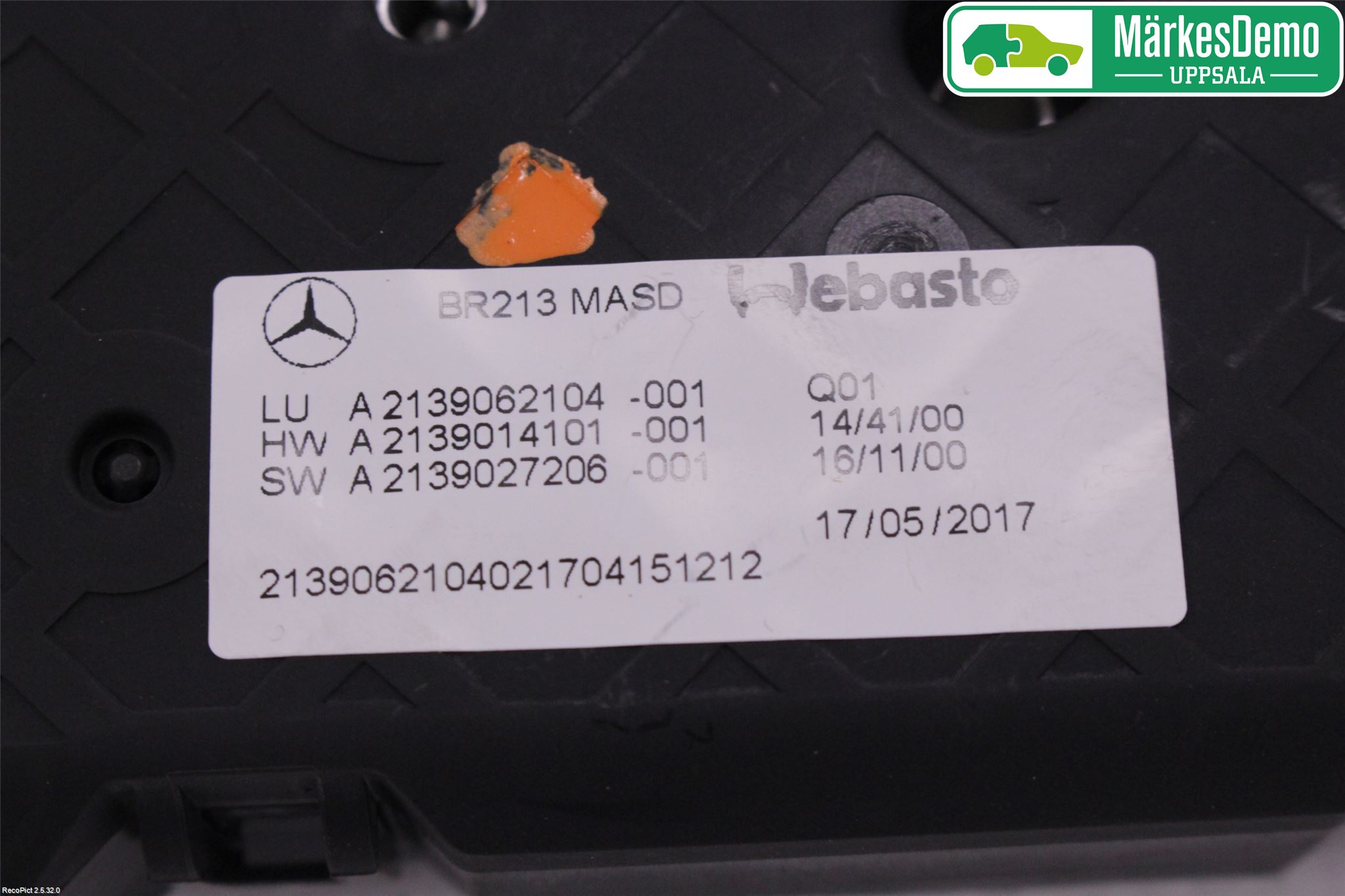 Mercedes-Benz MB E-KLASS (W213) 16-23 Taklucksmotor