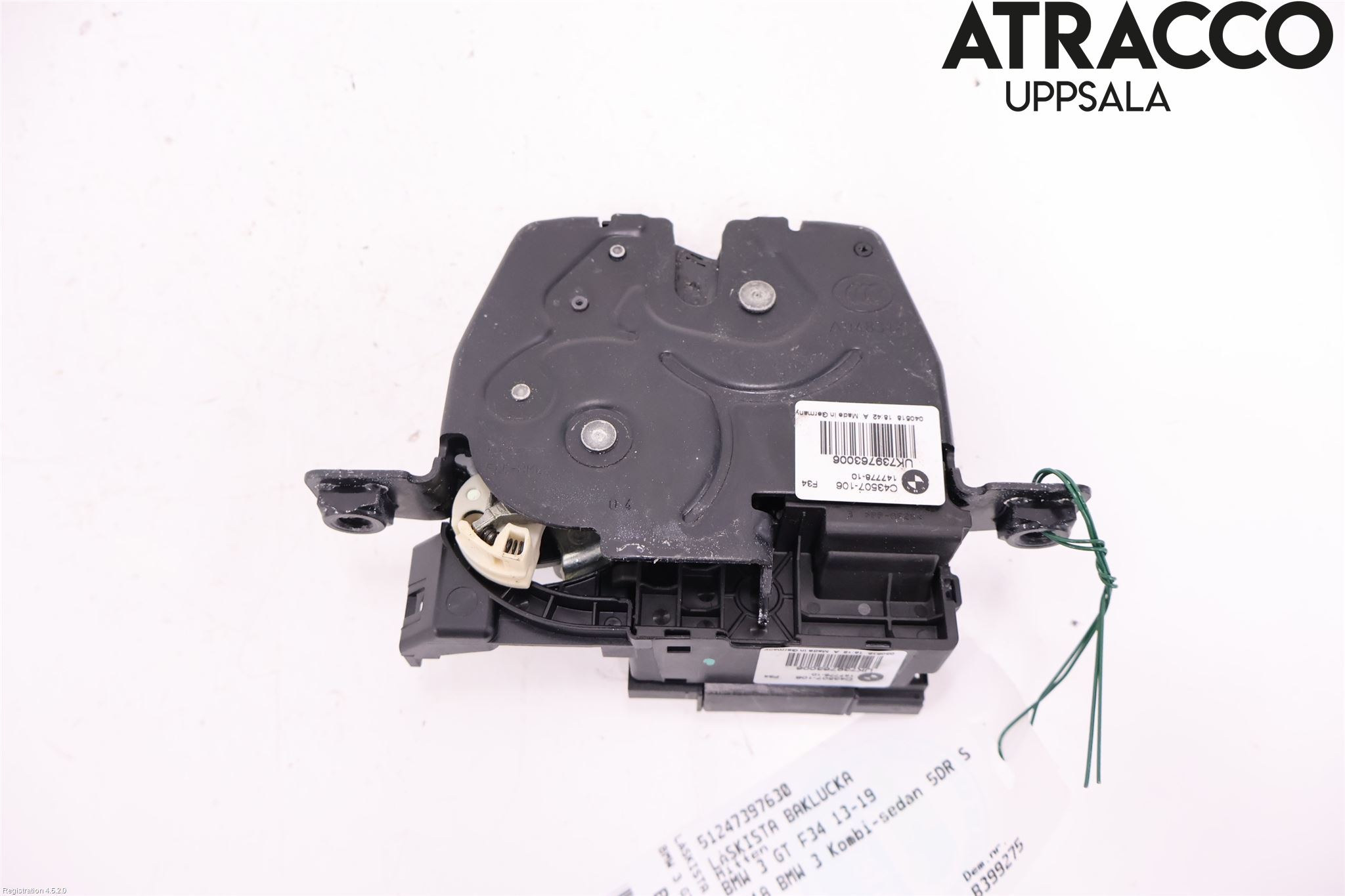 BMW 3 GT F34 13-19 Låskista Baklucka