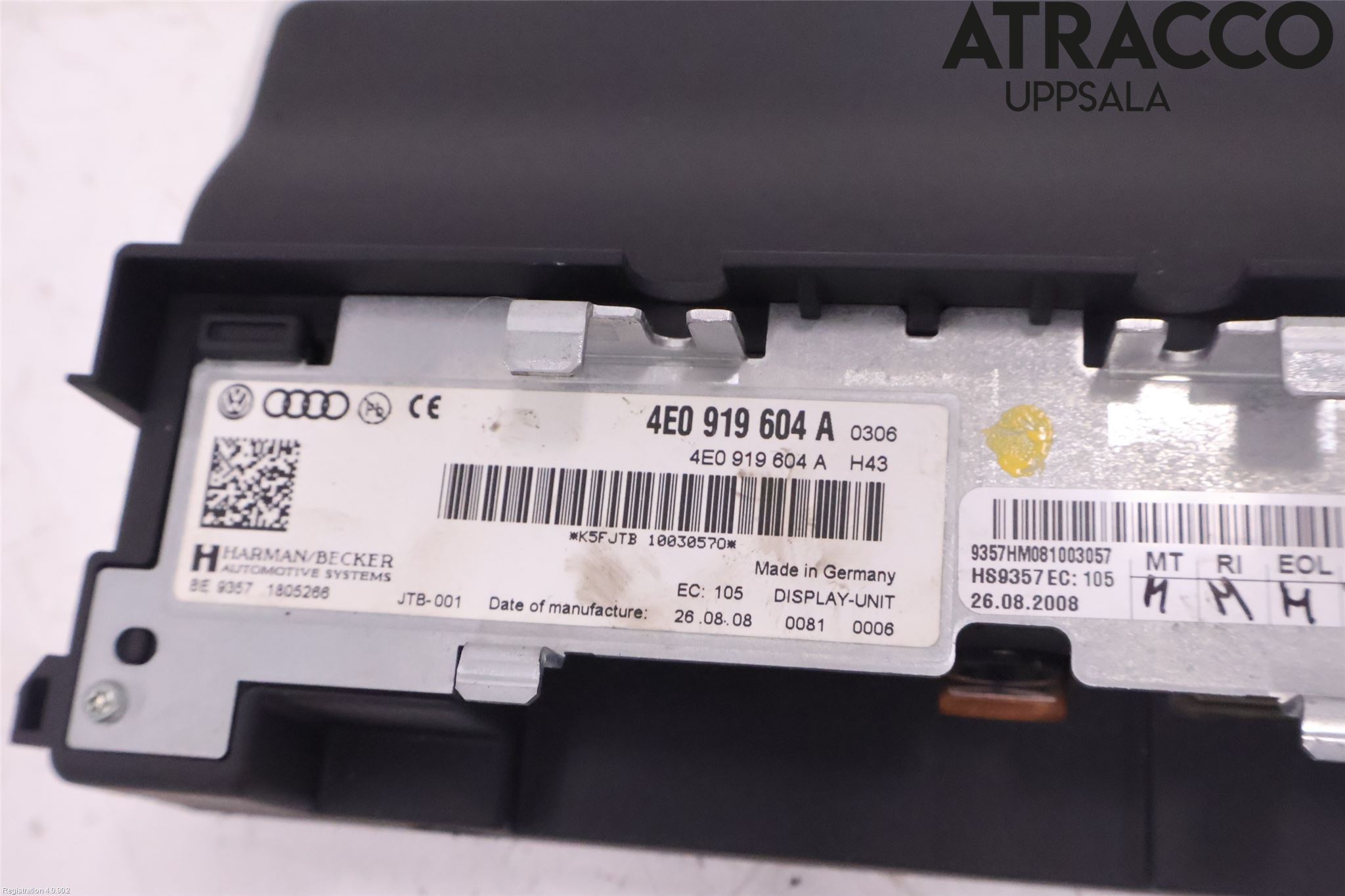 Audi A8/S8 4E  02-09 Bildskärm