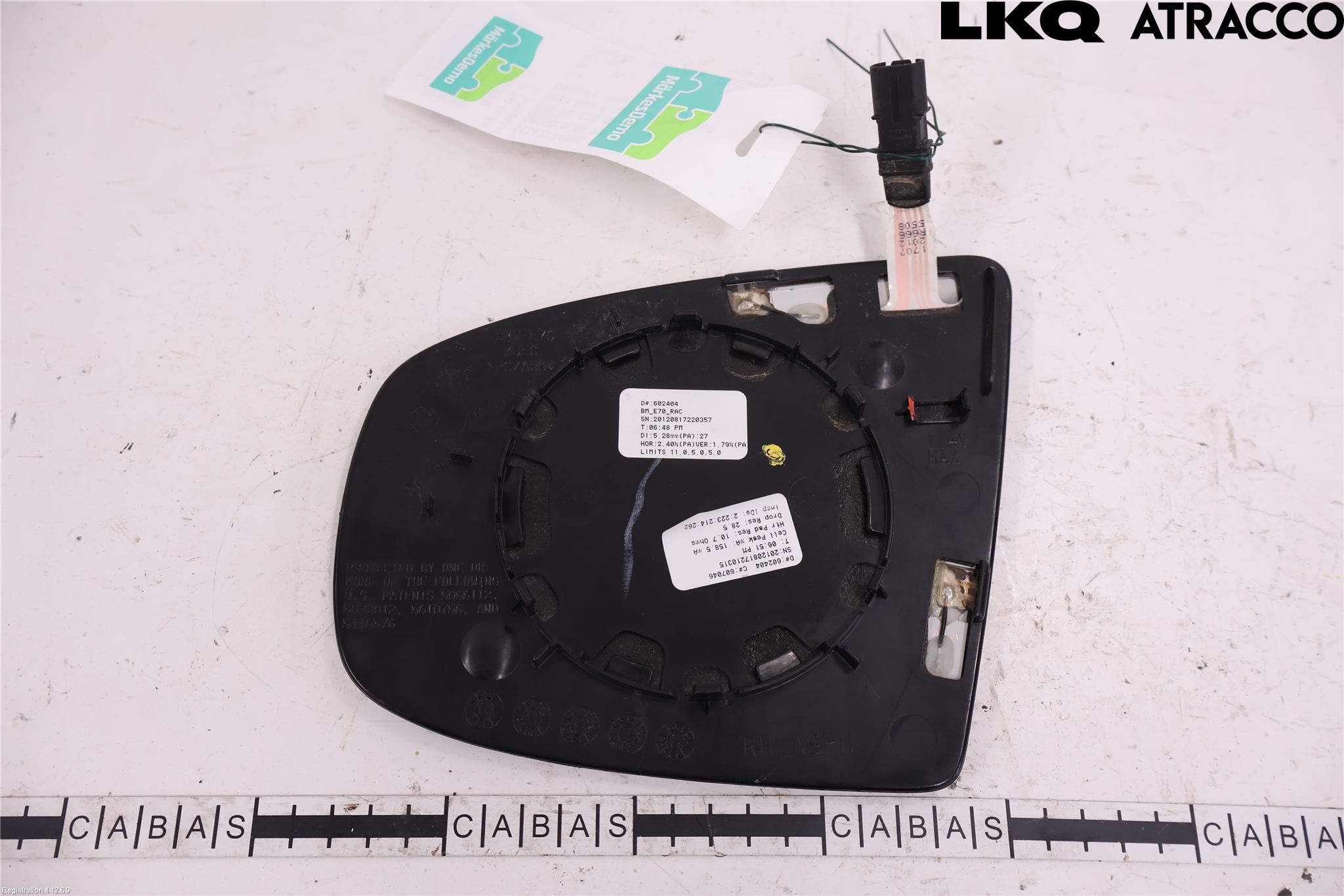 BMW X5 E70 07-13 Spegelglas Hö