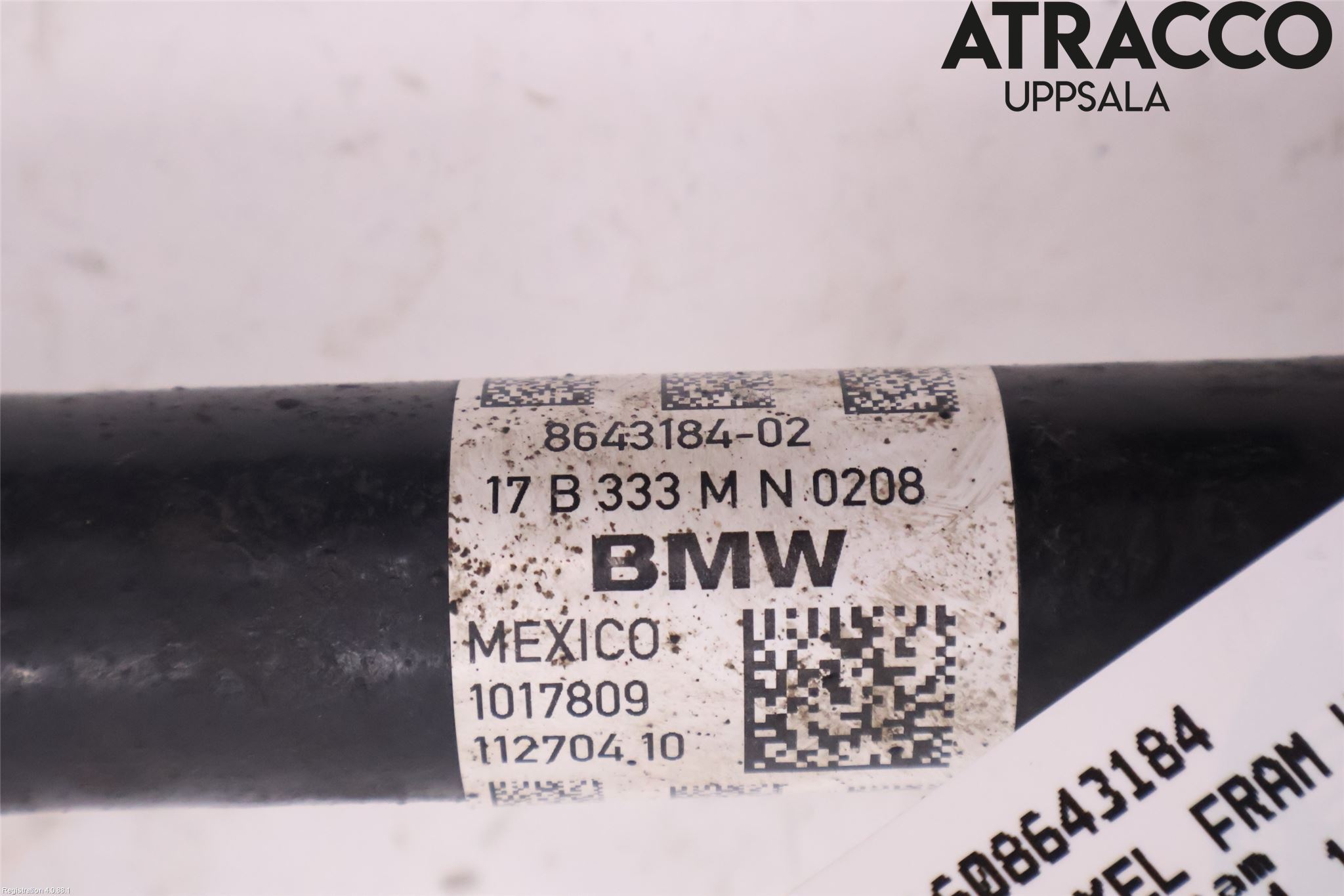 BMW X3 G01 18- Drivaxel Fram Höger