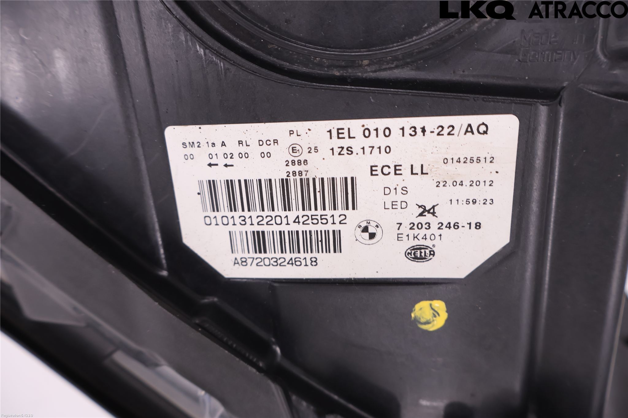 BMW 5 F10/F11/F18 09-17 Strålkastare Höger