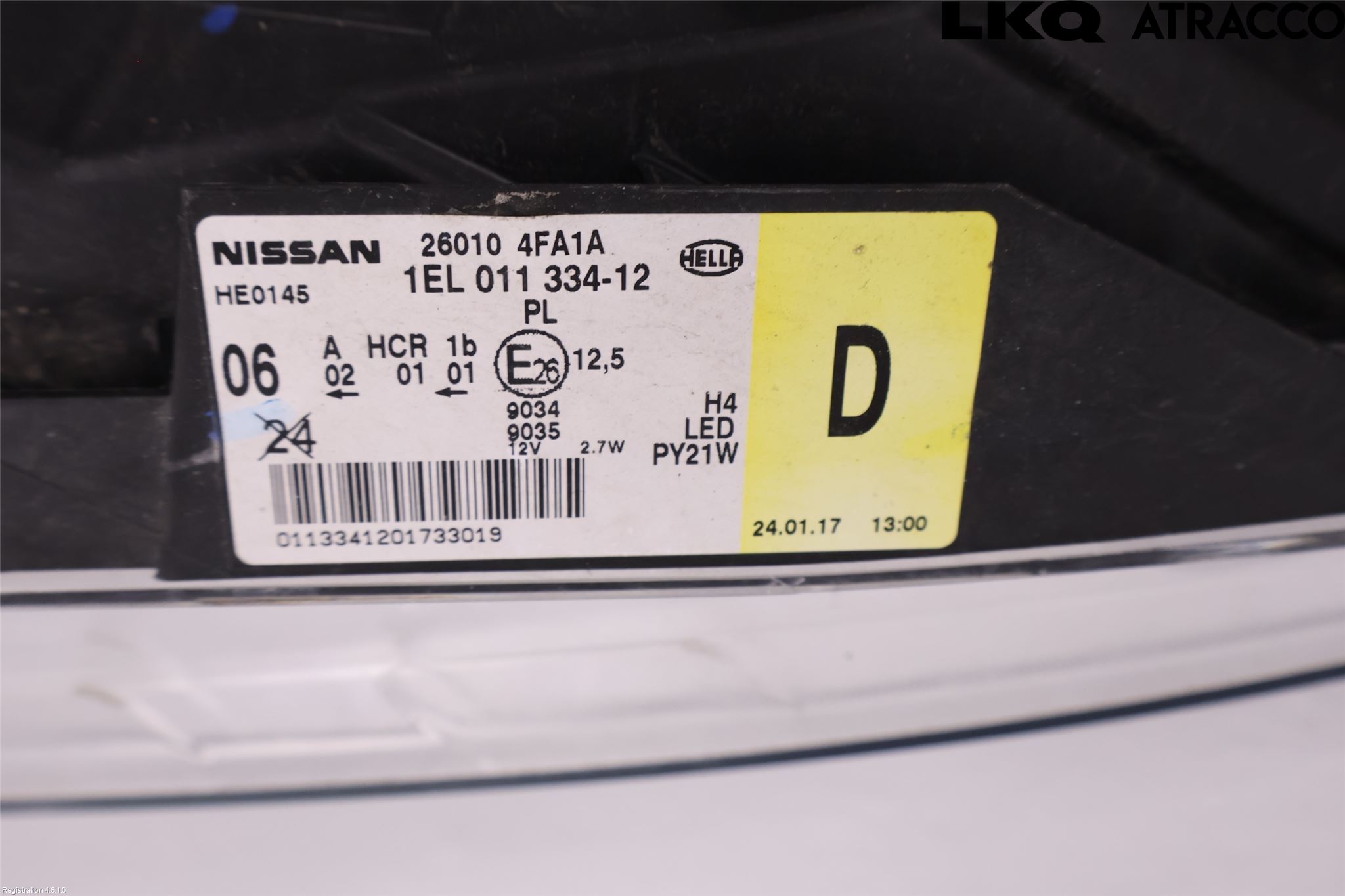 Nissan E-NV200/EVALIA Strålkastare Höger