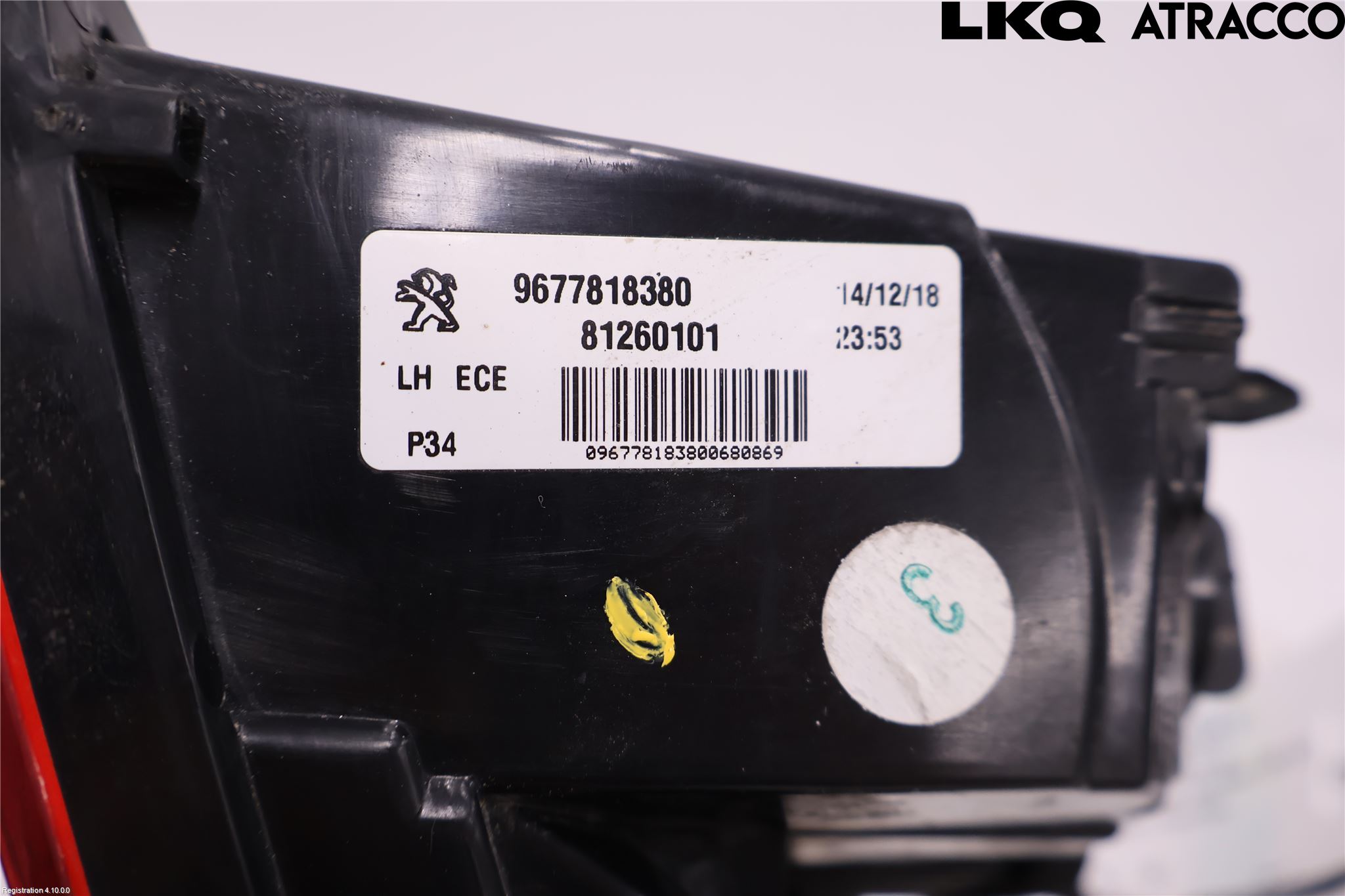 Peugeot 308 14-21 Bakljus Lucka Vä