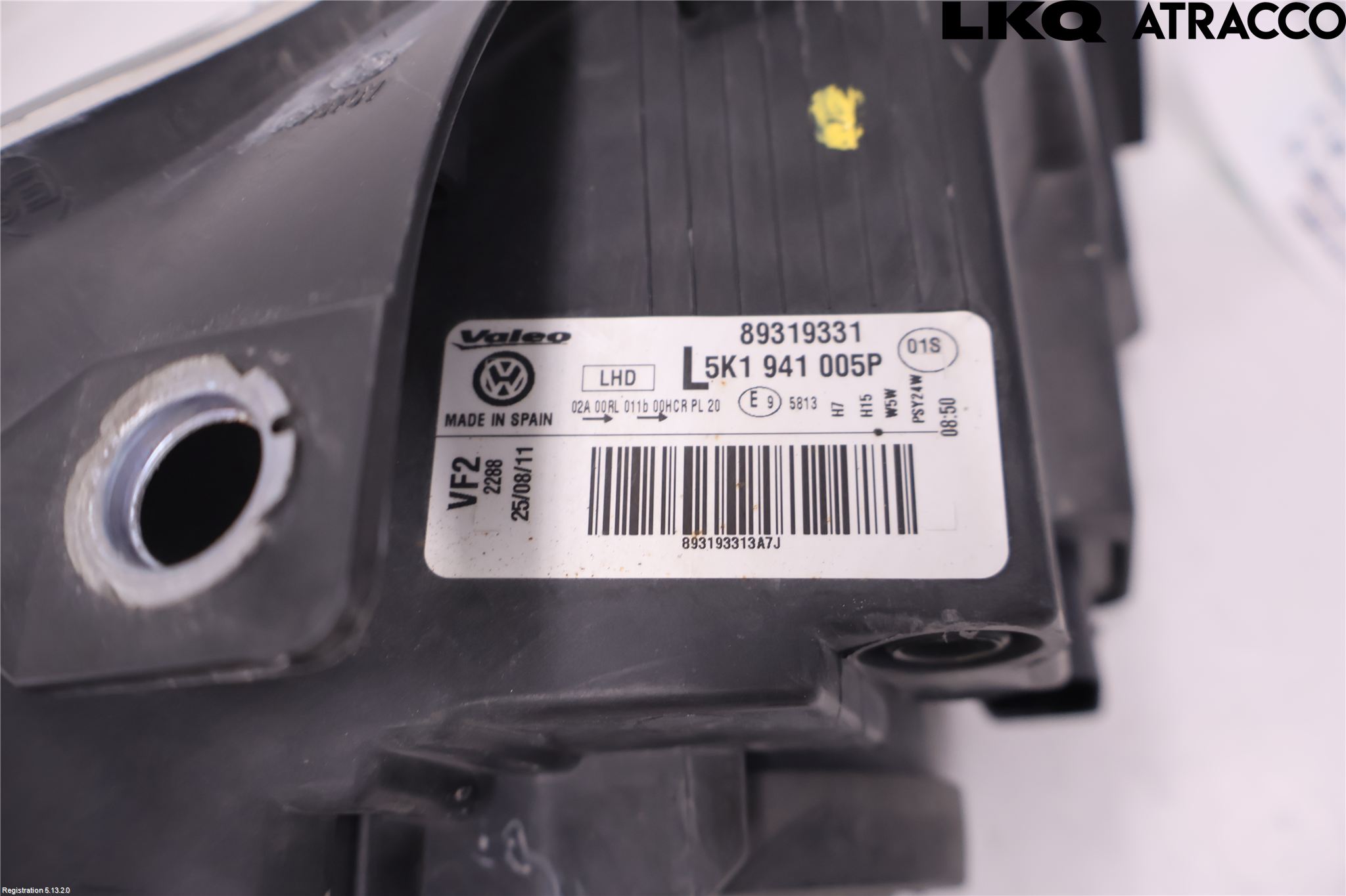Volkswagen VW GOLF VI 09-13 Strålkastare Vänster
