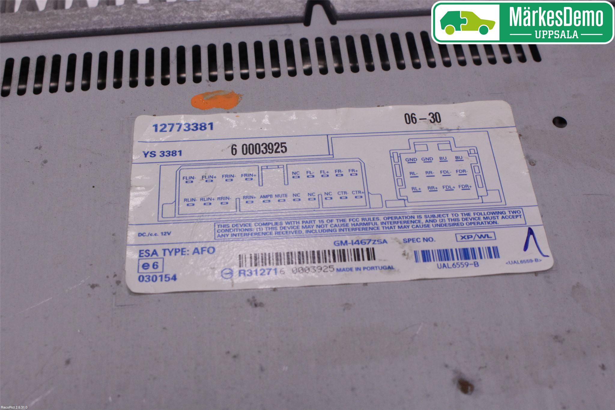 Saab 9-3 VER 2 Radio-Stereo Förstärkare