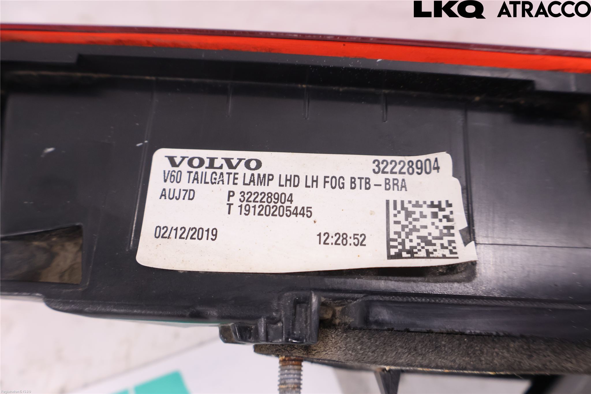 Volvo V60 19- Bakljus Lucka Vä