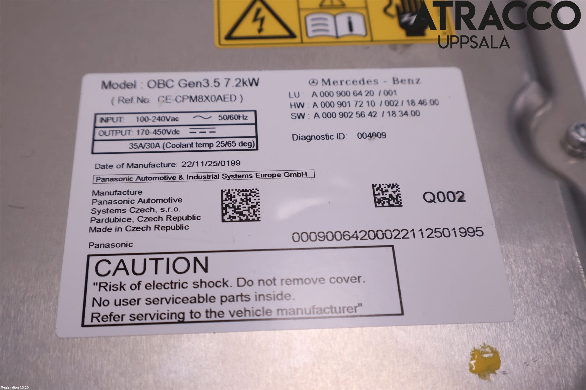 Mercedes-Benz MB E-KLASS (W213) 16-23 Batteriladdare Högspänning
