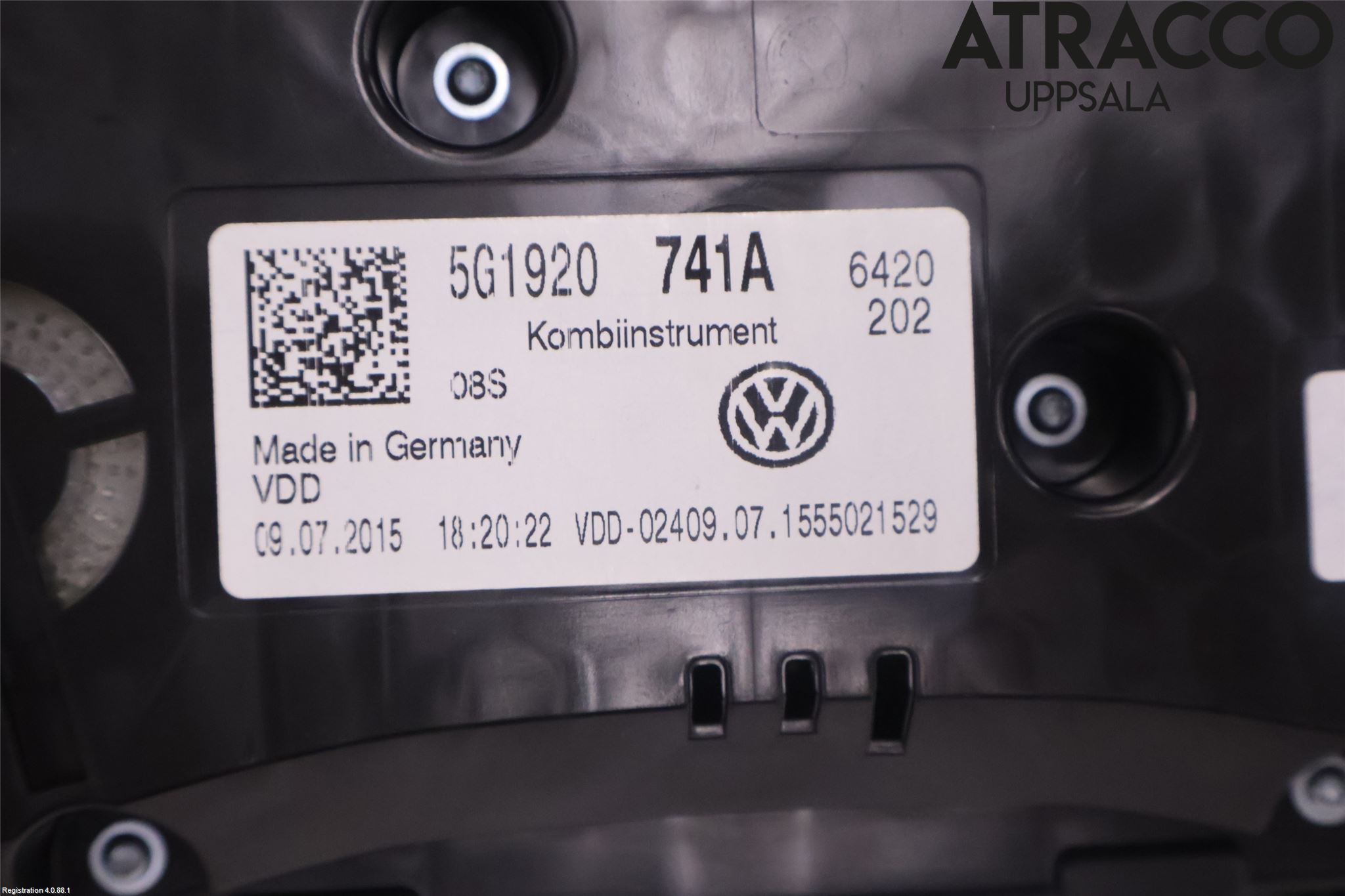Volkswagen VW GOLF / E-GOLF VII 13-20 Instrument Komb