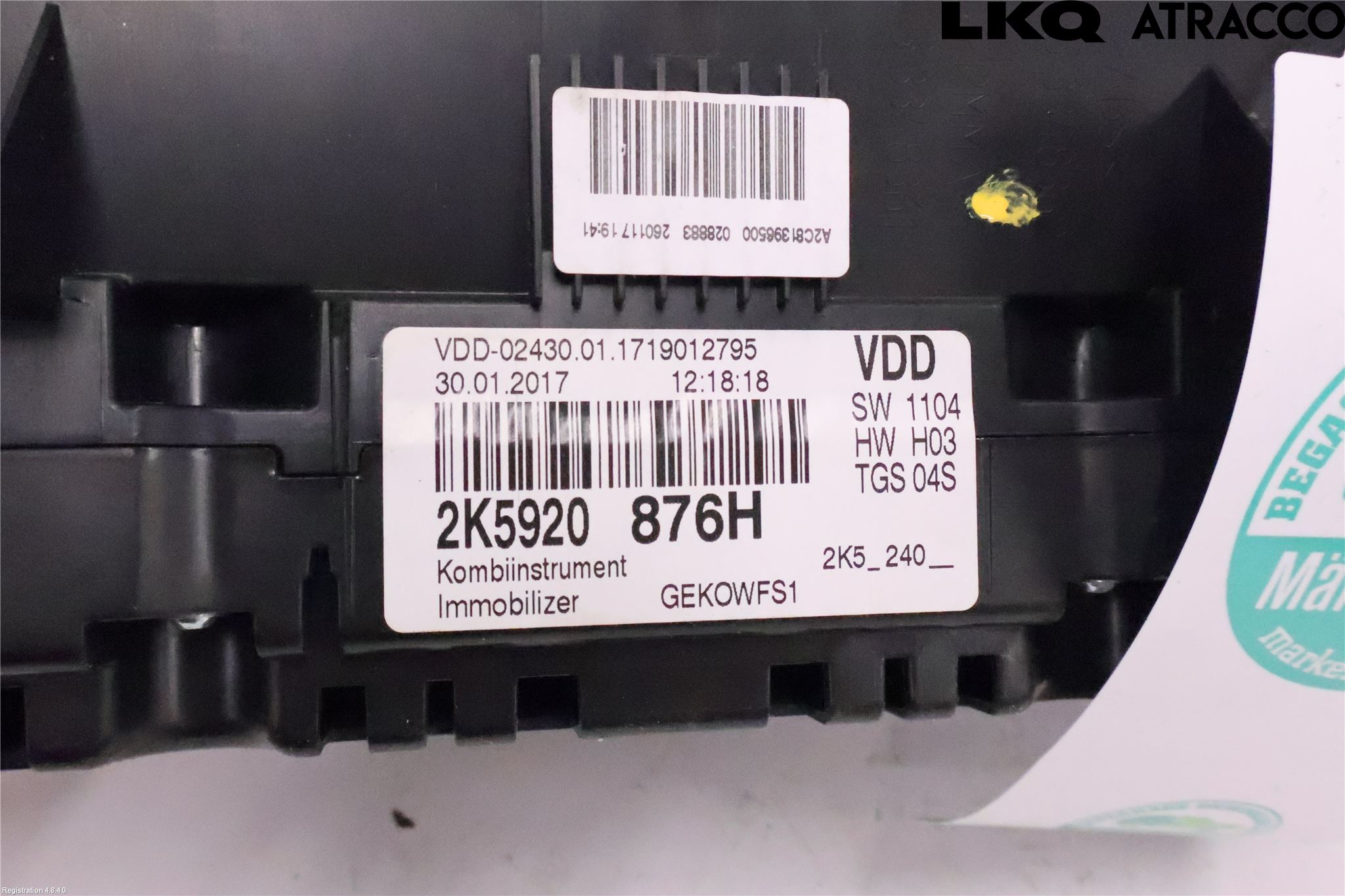 Volkswagen VW CADDY 16-20 Instrument Komb