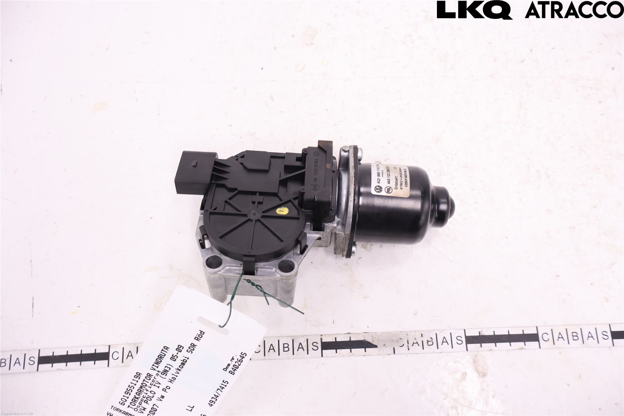 Volkswagen VW POLO 05-09 Torkarmotor Vindruta