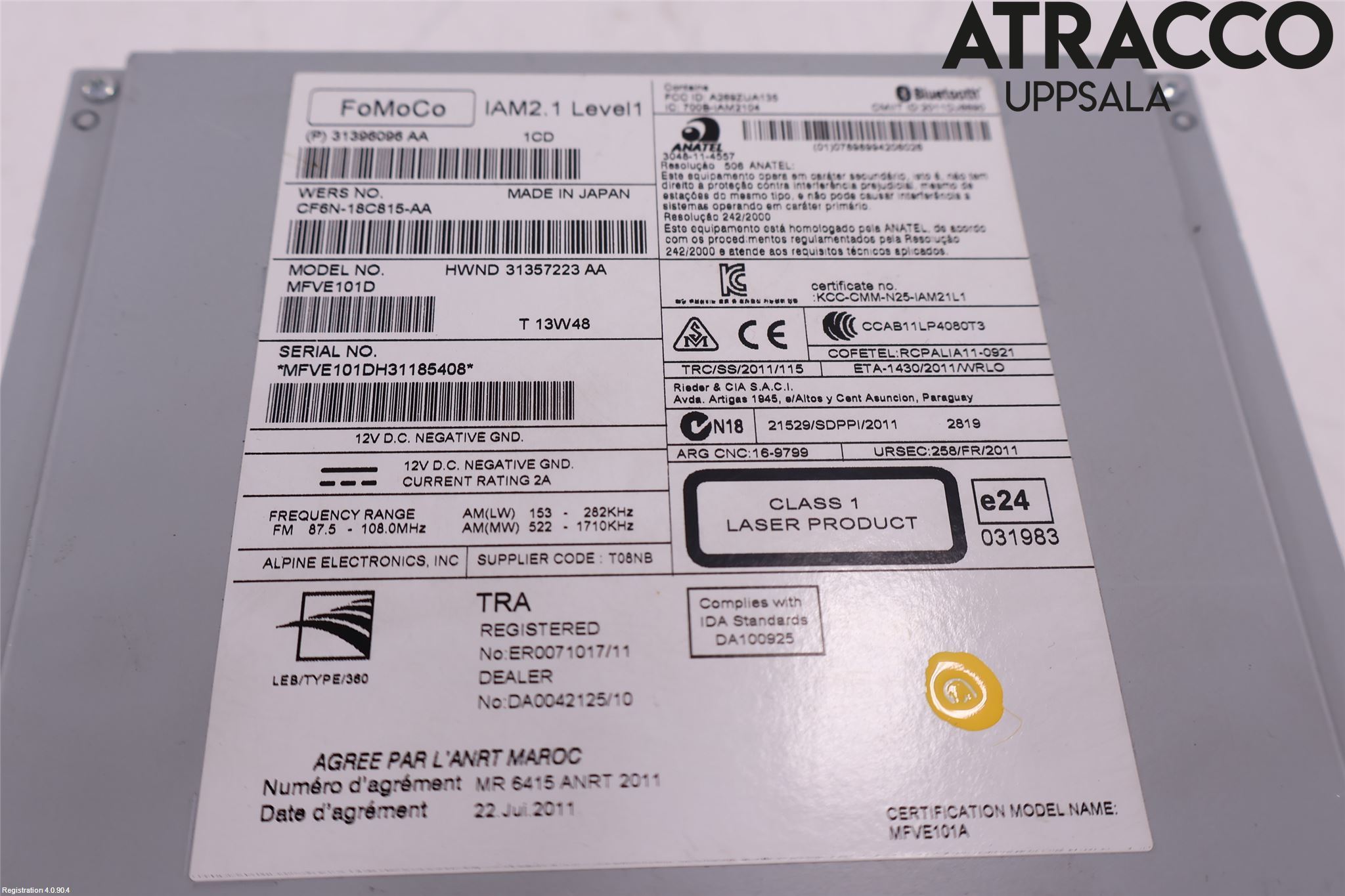 Volvo V40 12-19 Cd Radio - Multimediapanel