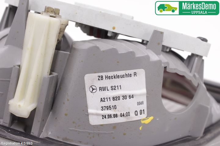 Mercedes-Benz MB E-KLASS (W211) 02-09 Bakljus Lucka Hö