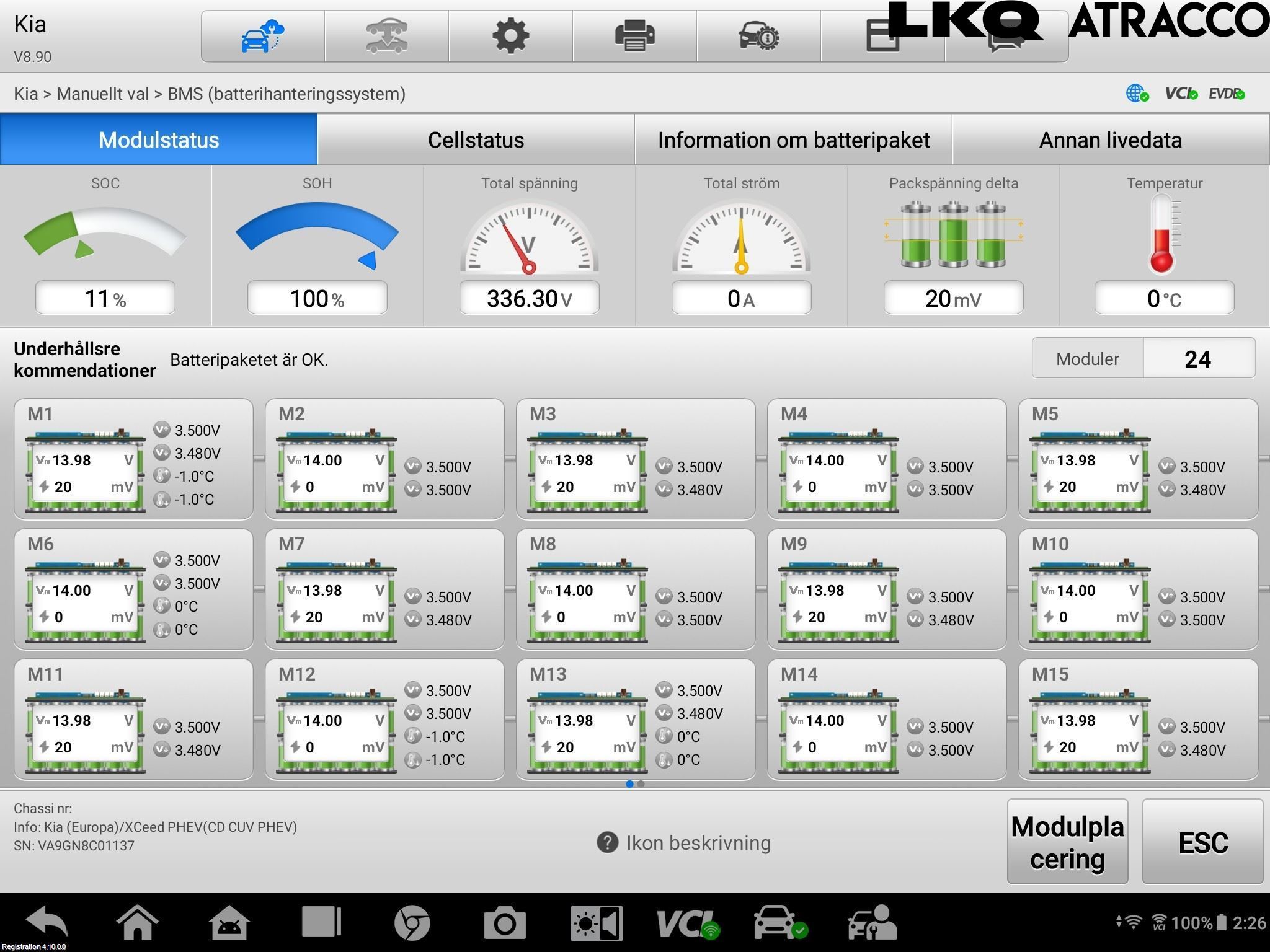 Kia XCEED 19- Batteri Högspänning