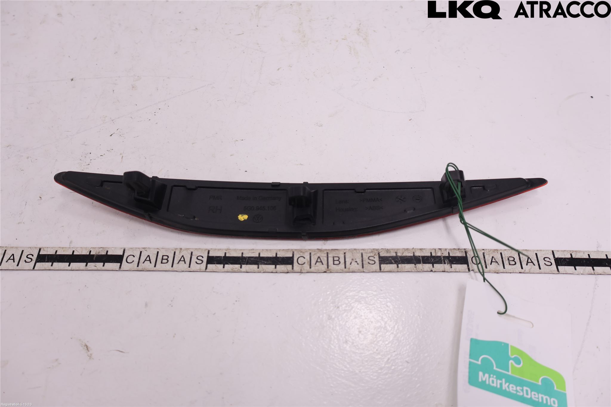 Volkswagen VW GOLF / E-GOLF VII 13-20 Dimljus/Reflex Bak