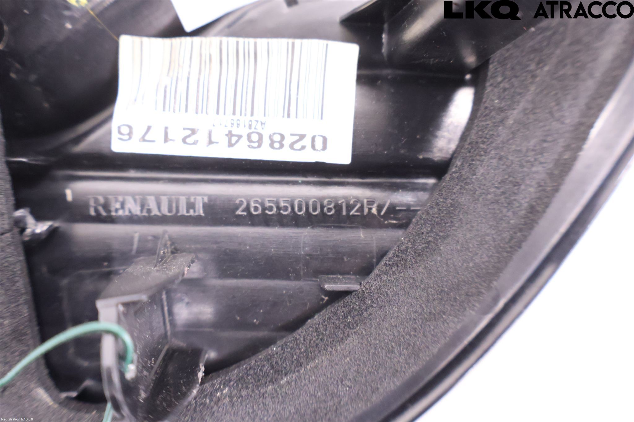 Renault CAPTUR 13-19 Bakljus Lucka Hö