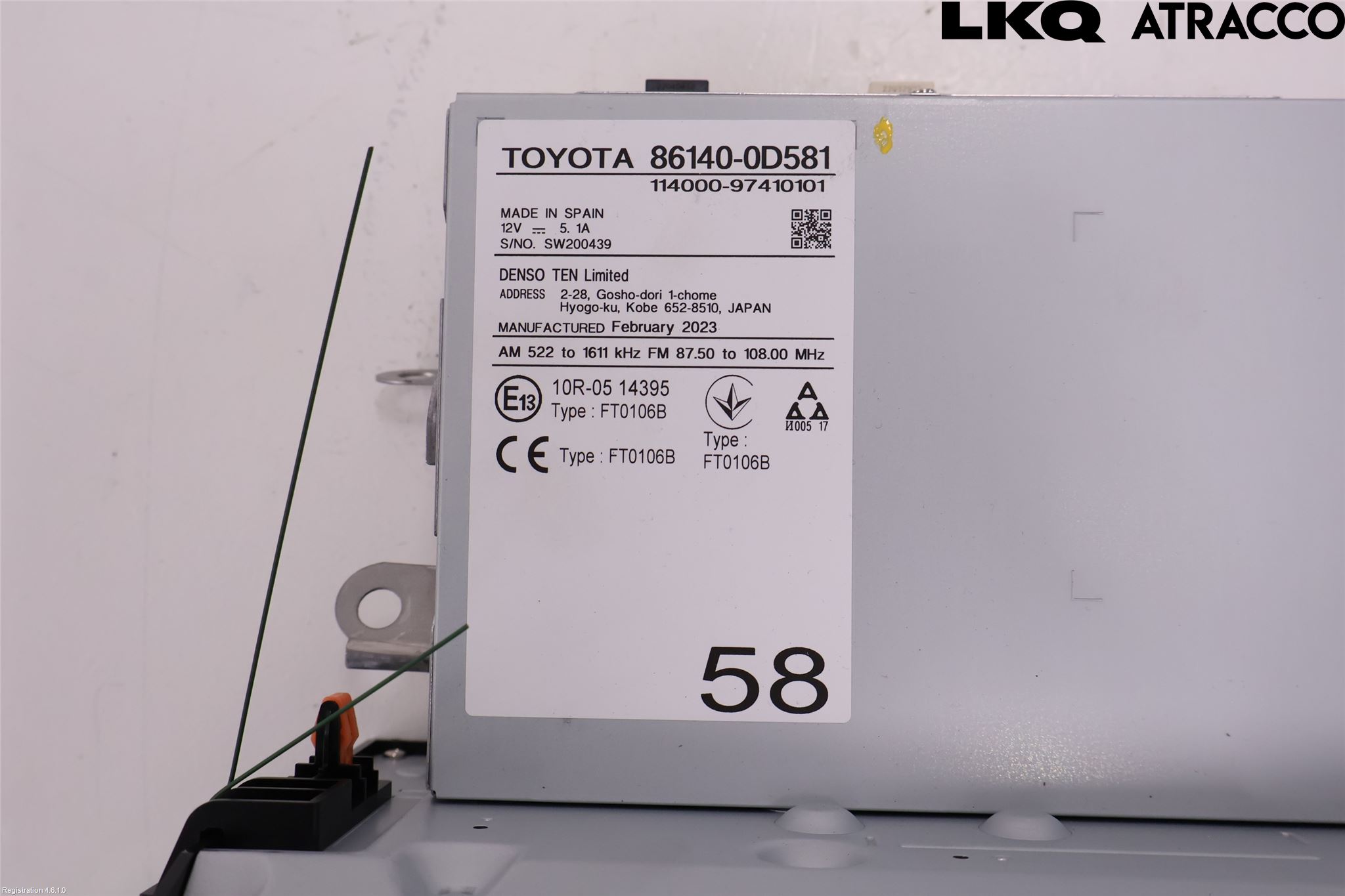 Toyota YARIS XP21 20- Cd Radio - Multimediapanel