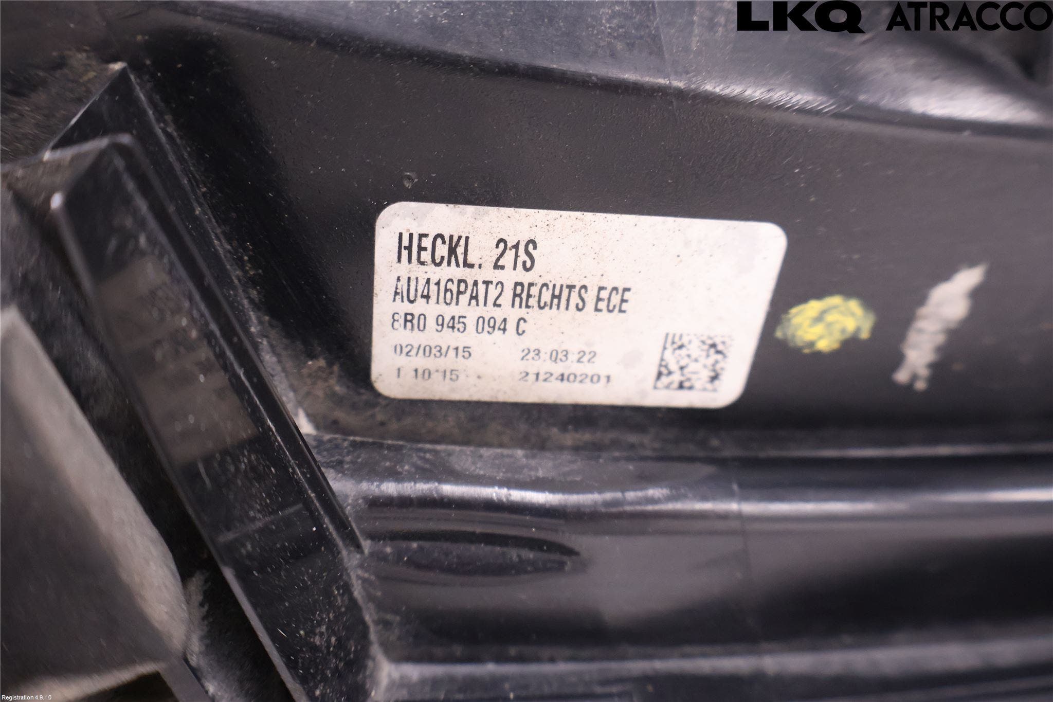 Audi Q5 09-16 Bakljus Höger