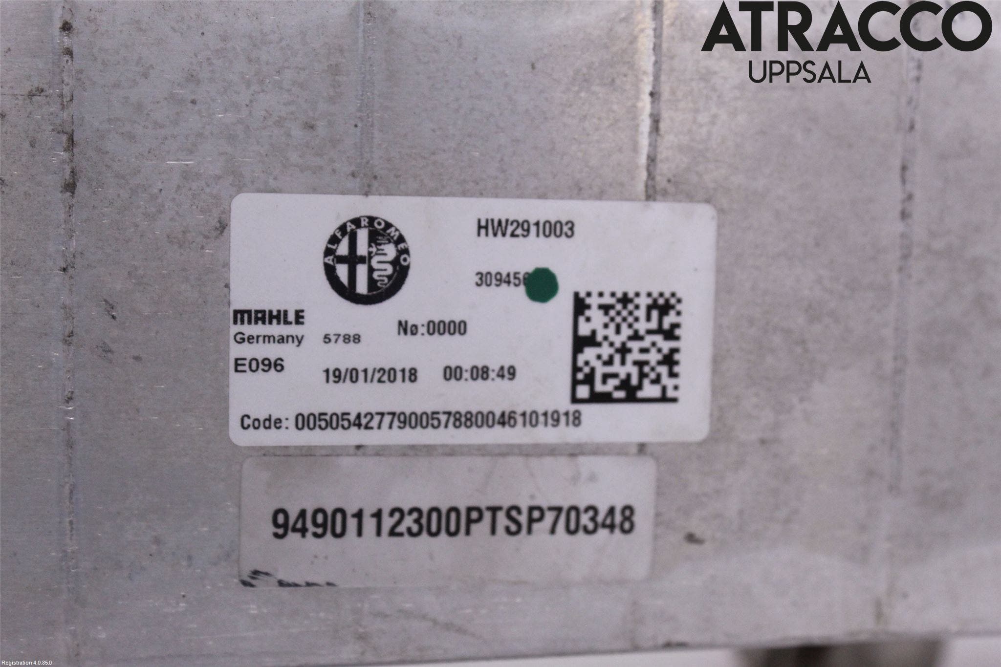 Alfa STELVIO 17- Laddluft-Intercooler Kyl