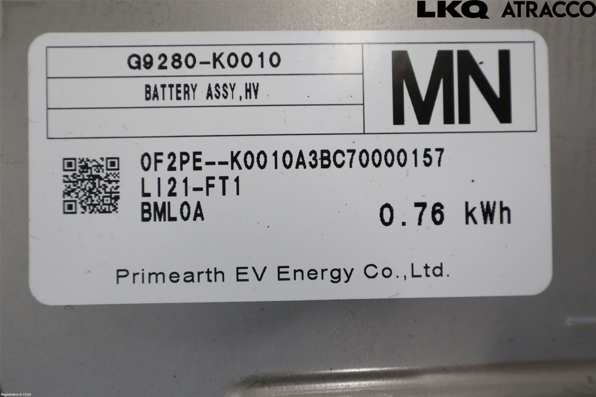 Toyota YARIS XP21 20- Batteri Högspänning