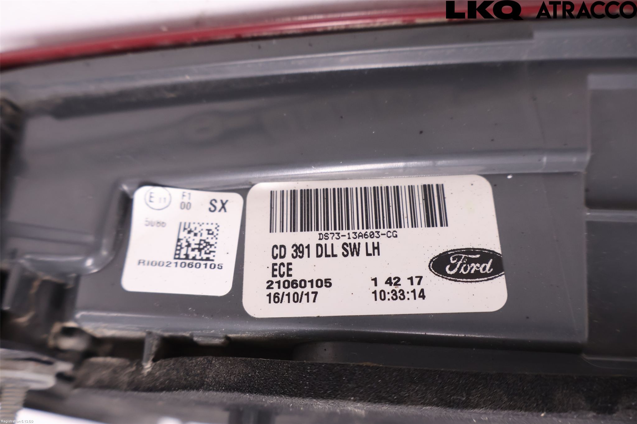 Ford MONDEO 15-22 Bakljus Lucka Vä