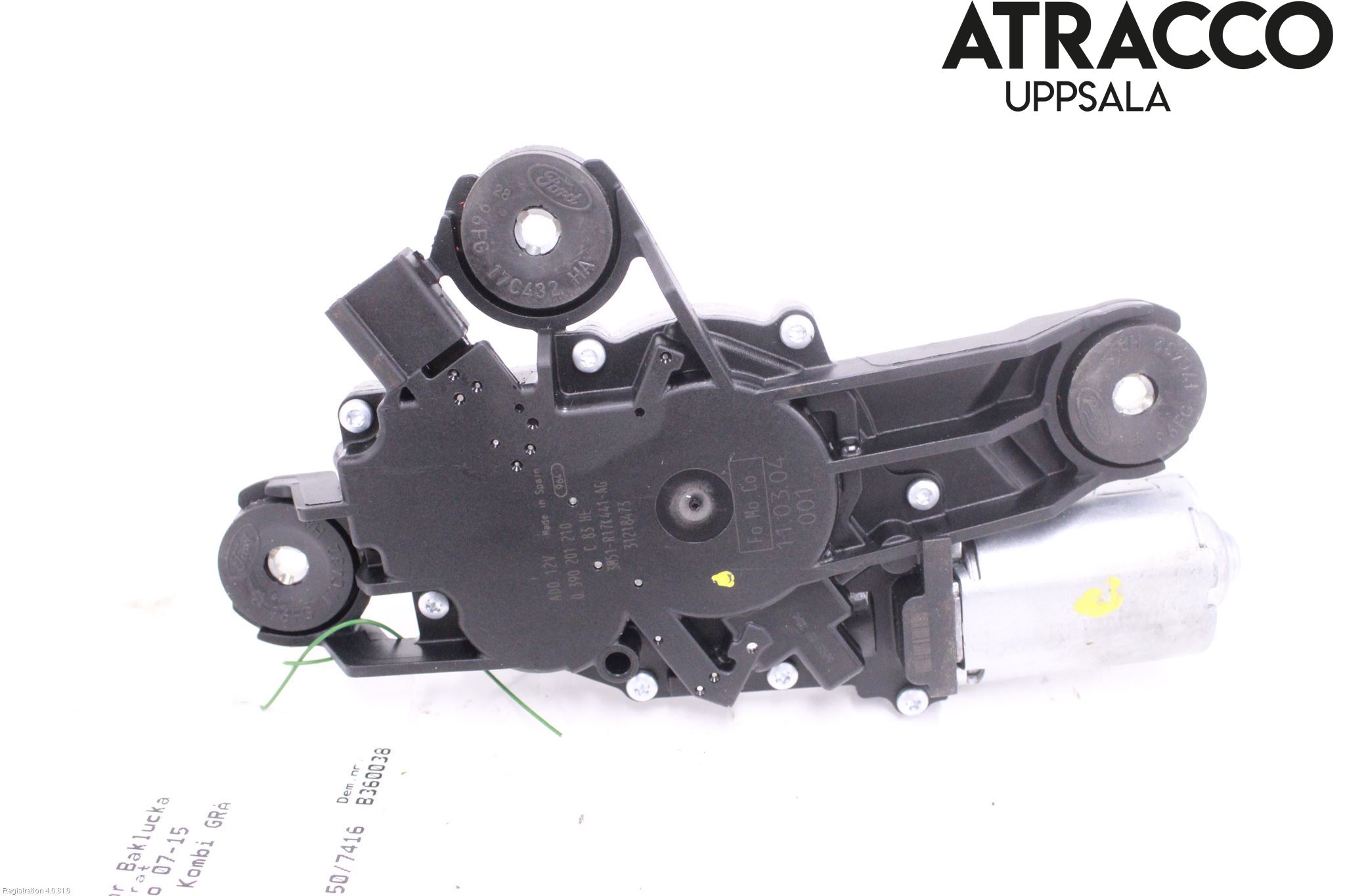 Ford MONDEO 07-15 Torkarmotor Baklucka