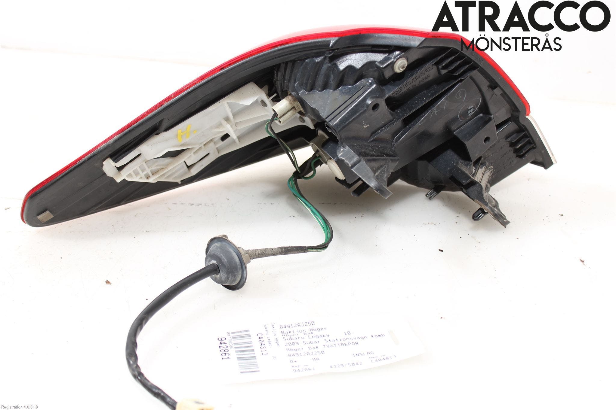 Subaru LEGACY 10-14 Bakljus Höger