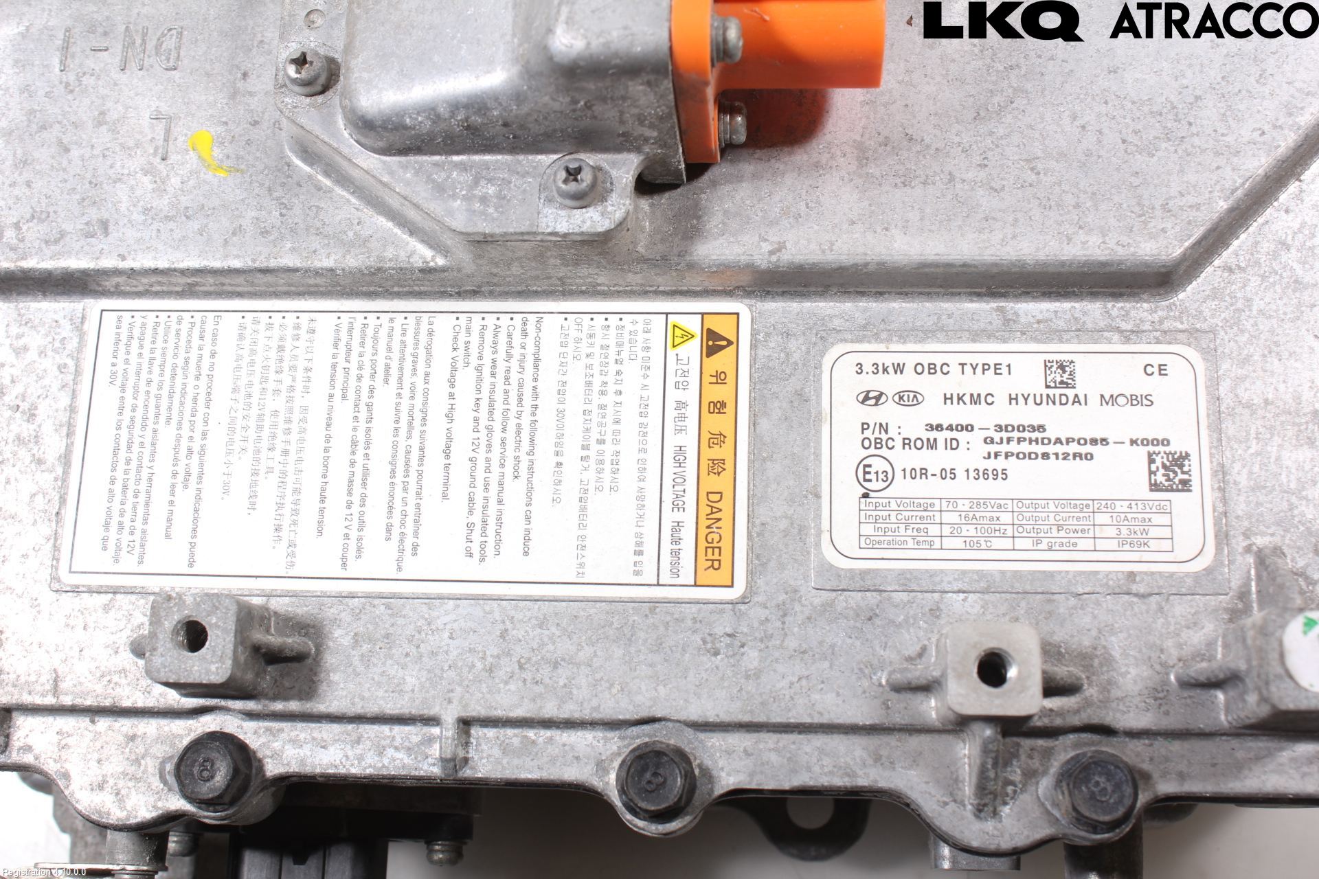 Kia OPTIMA 16-20 Batteriladdare Högspänning