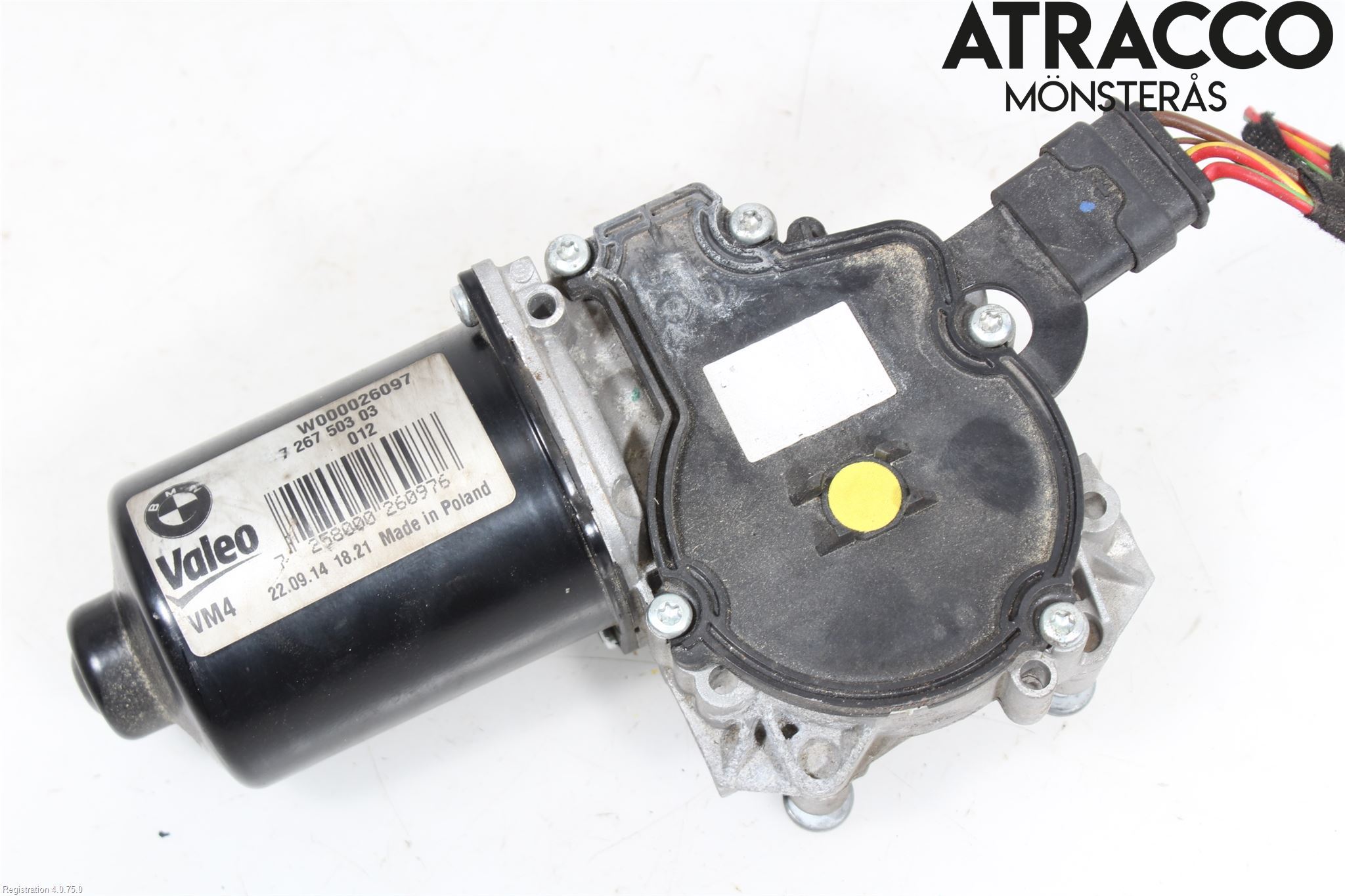 BMW 3 F30/F31/F80 12-19 Torkarmotor Vindruta