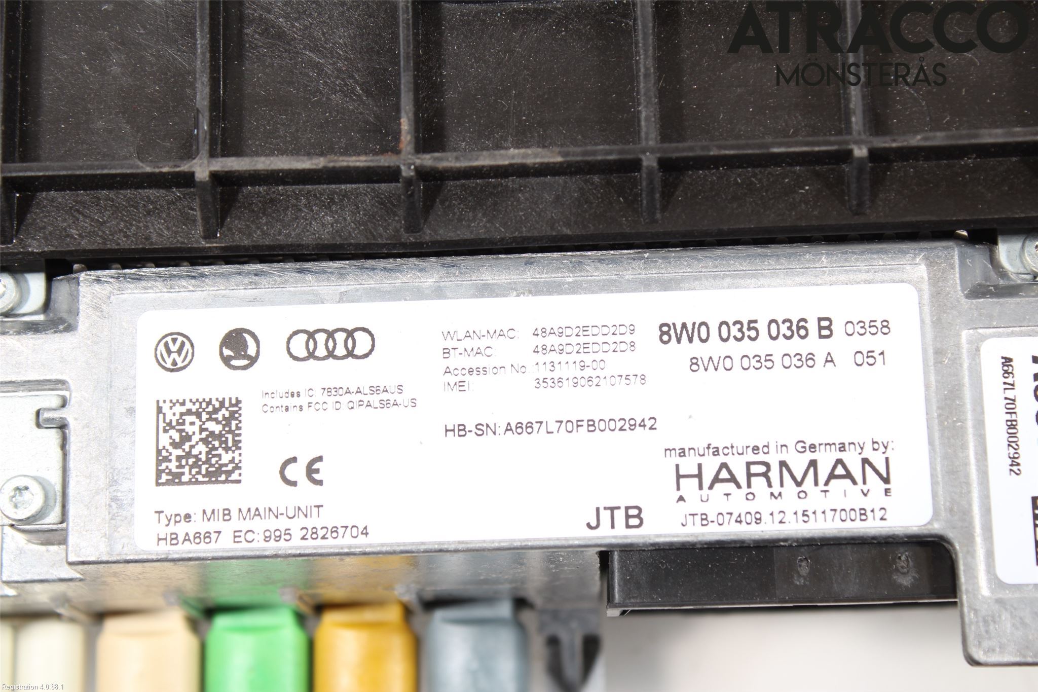 Audi A4/S4 B9 16-19 Cd Radio - Multimediapanel