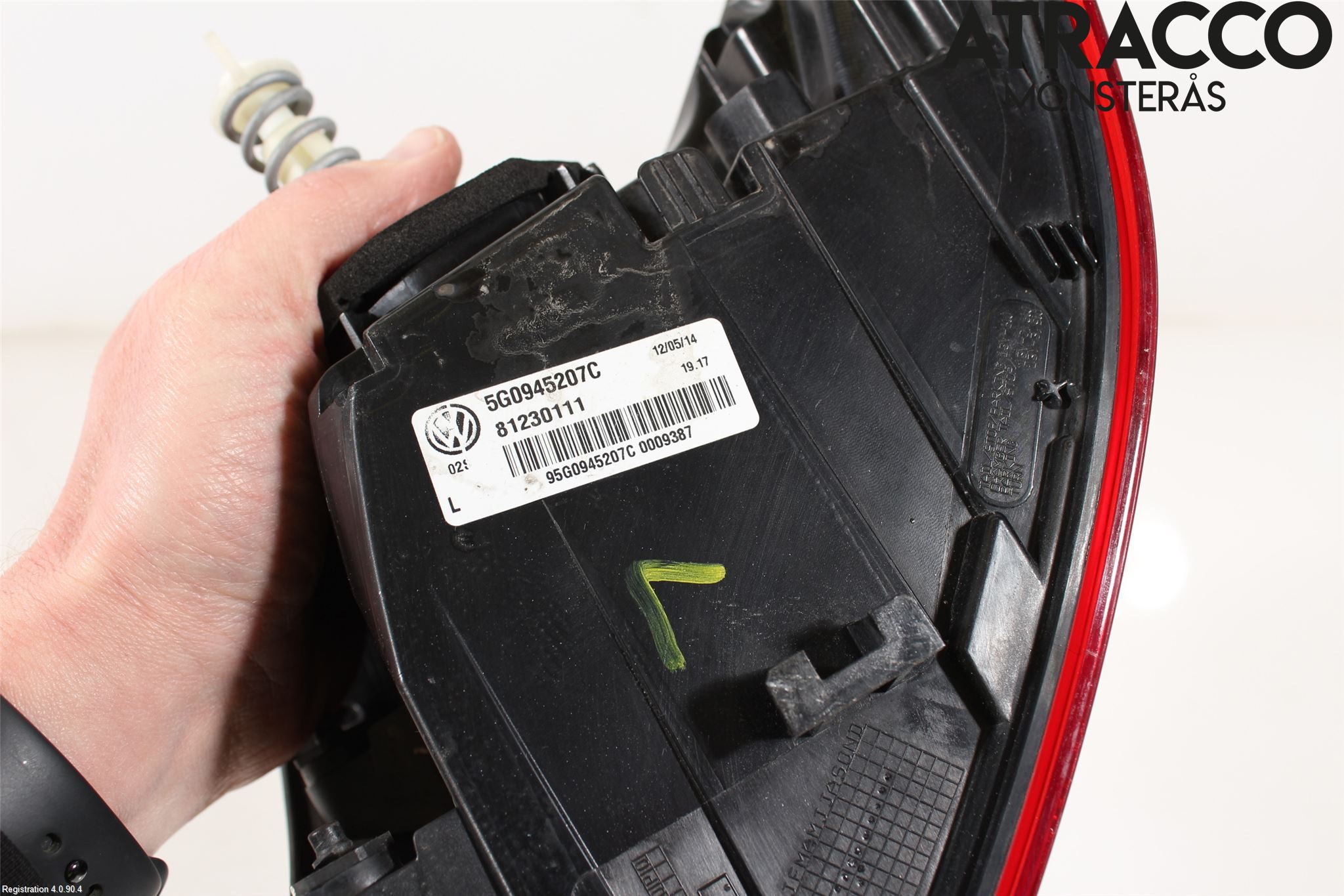 Volkswagen VW GOLF / E-GOLF VII 13-20 Bakljus Vänster