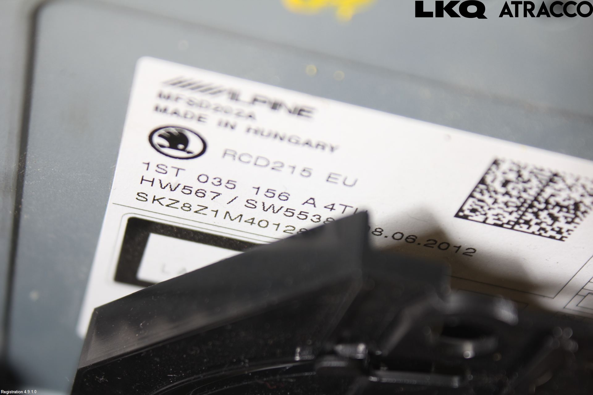 Skoda CITIGO / CITIGO E IV Cd Radio - Multimediapanel