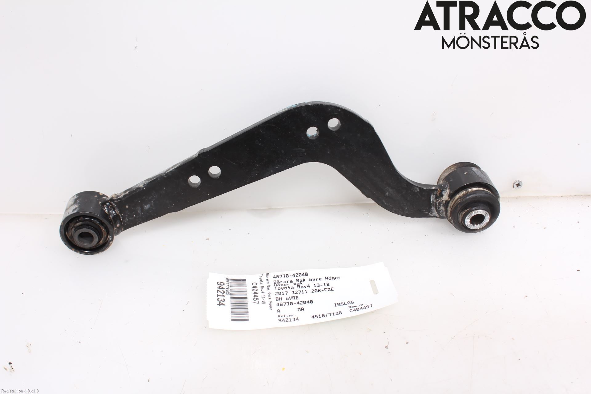 Toyota RAV4 13-18 Bärarm Bak Övre Höger