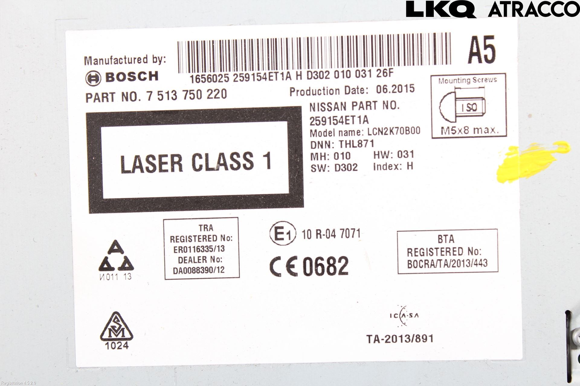 Nissan QASHQAI 14-17 Cd Radio - Multimediapanel