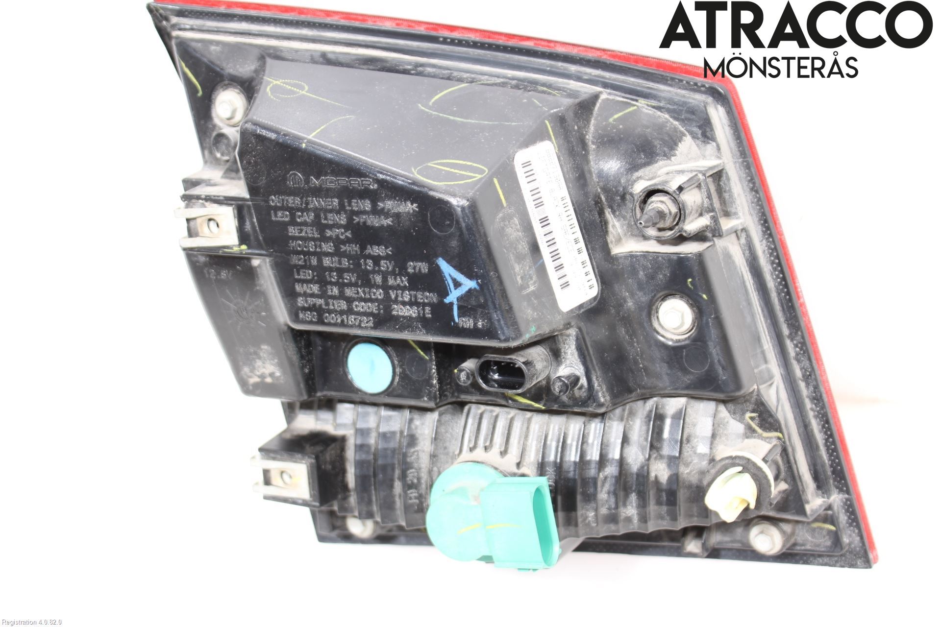 Fiat FREEMONT Bakljus Lucka Hö