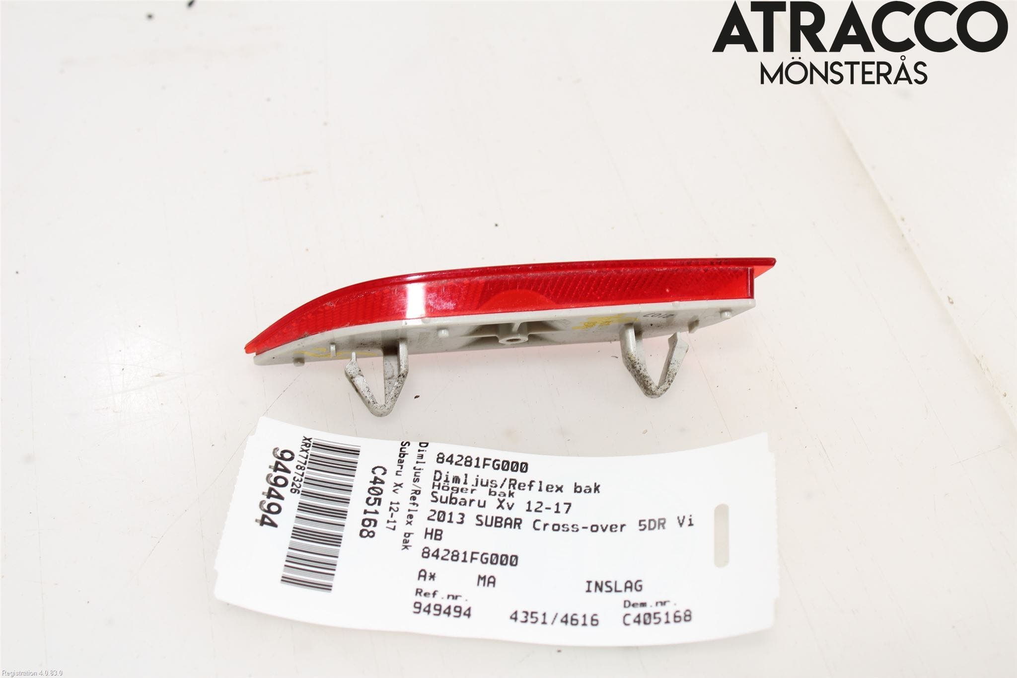 Subaru XV 12-17 Dimljus/Reflex Bak