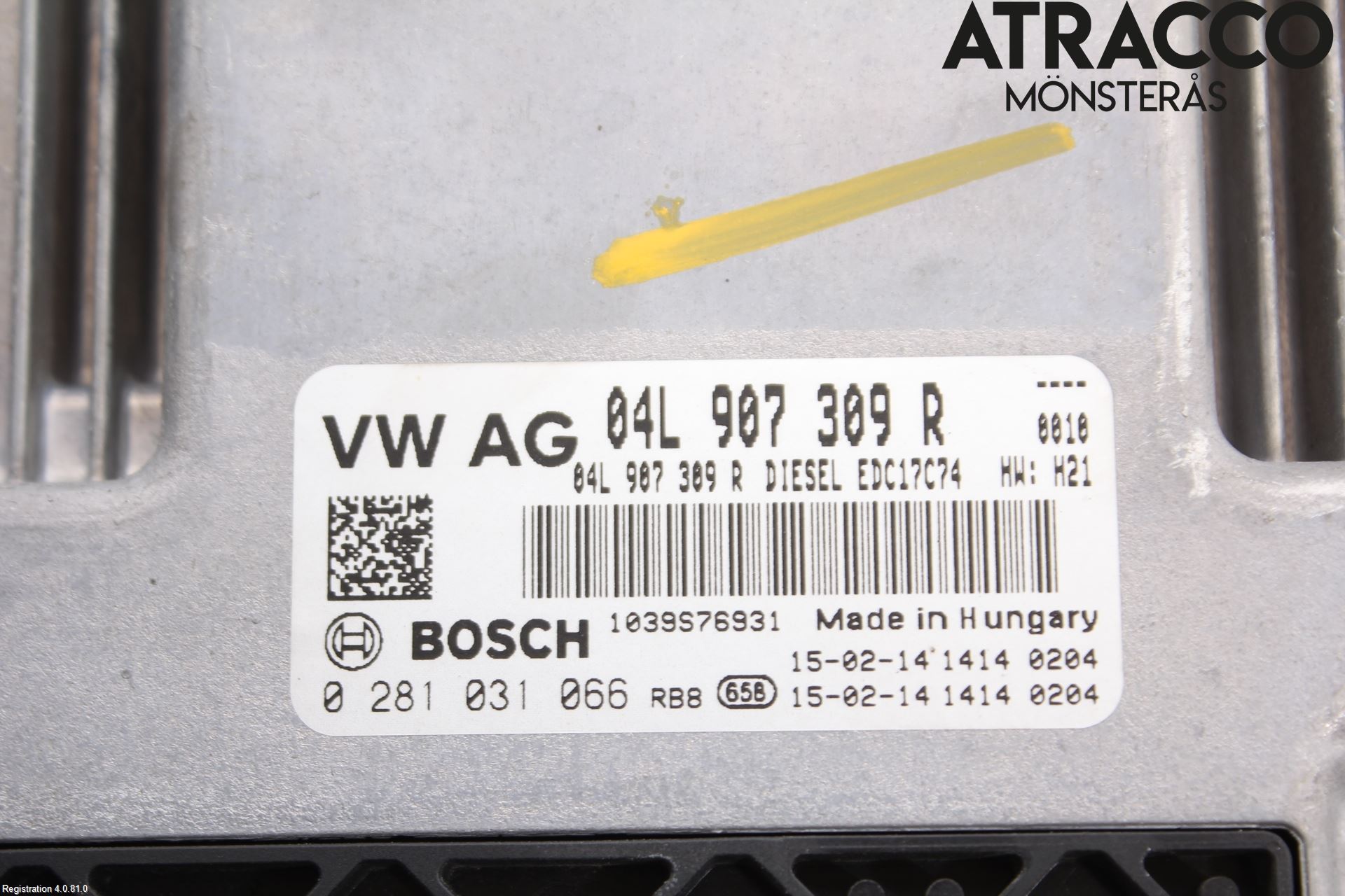 Volkswagen VW PASSAT 15-19 Styrenhet Insprut Bensin