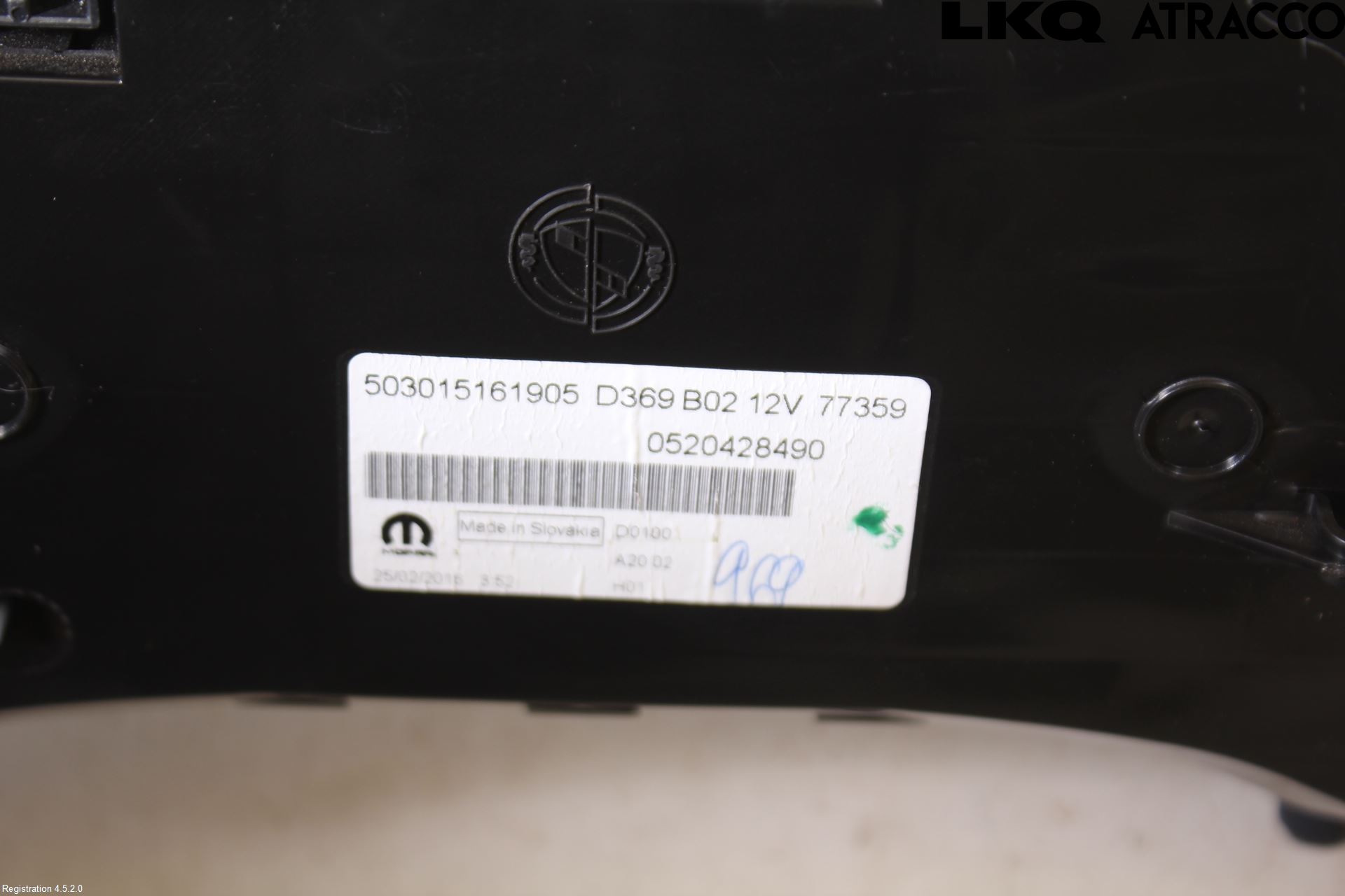 Fiat DOBLO CARGO Instrument Komb