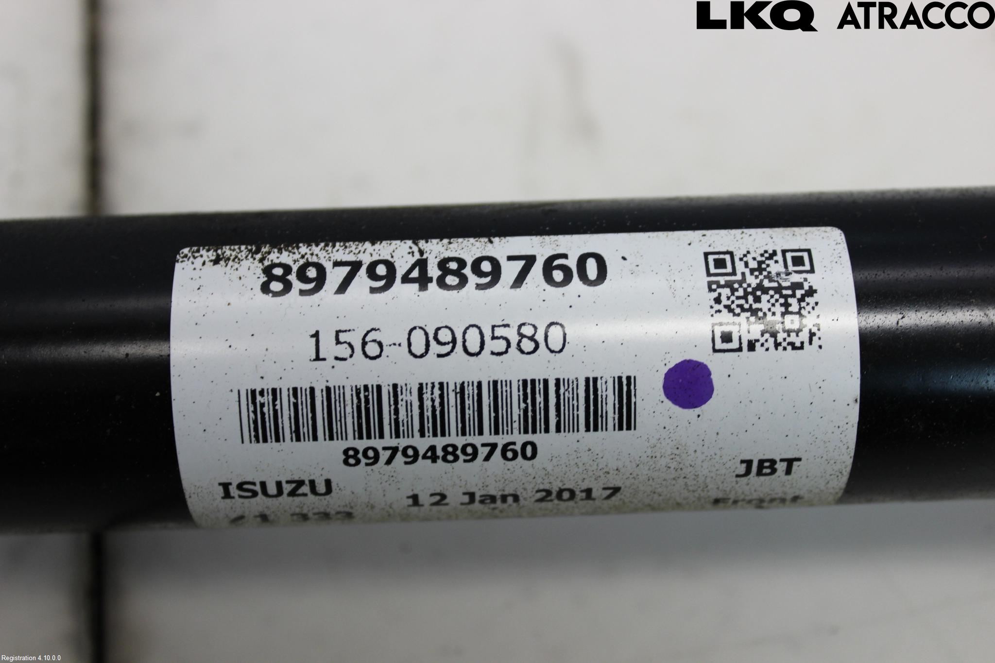 Isuzu D-MAX Mellanaxel Främre 4Wd