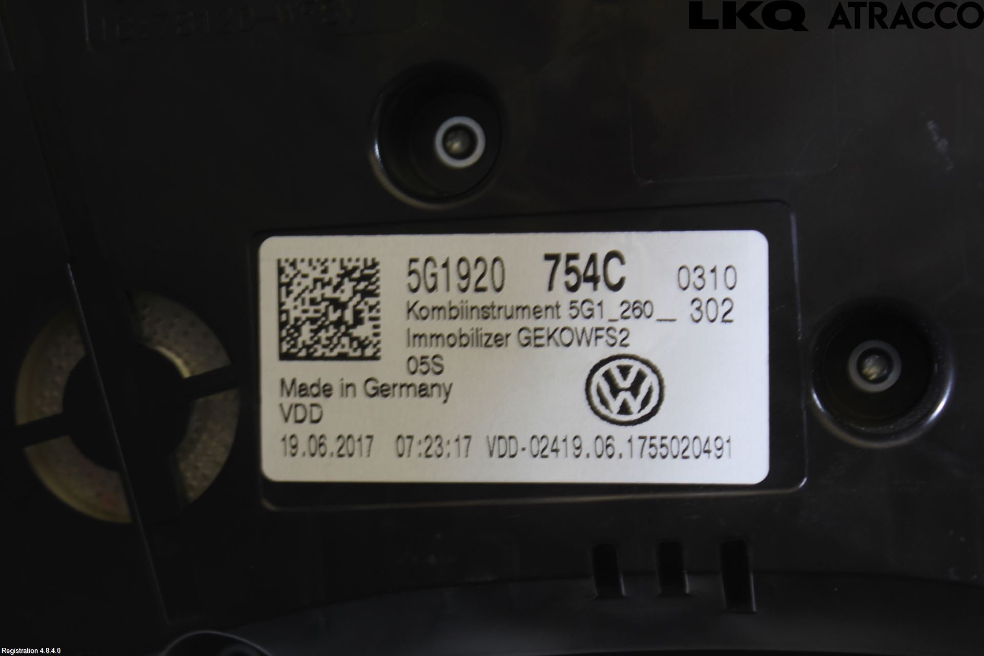 Volkswagen VW GOLF / E-GOLF VII 13-20 Instrument Komb