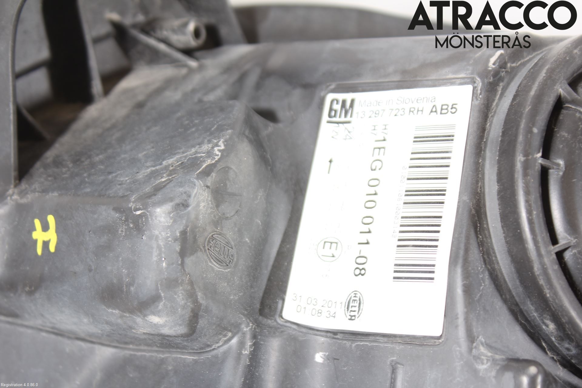 Opel ASTRA J 10-15 Strålkastare Höger