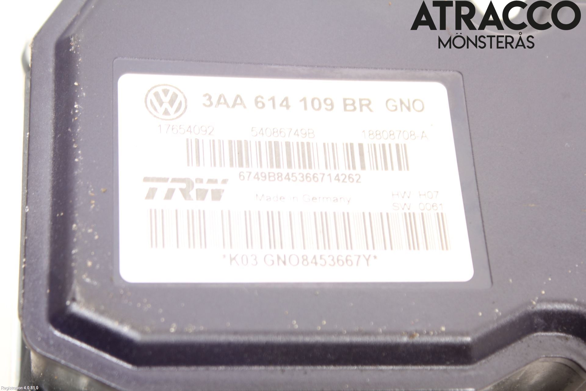 Volkswagen VW PASSAT 15-19 Abs Hydraulaggregat