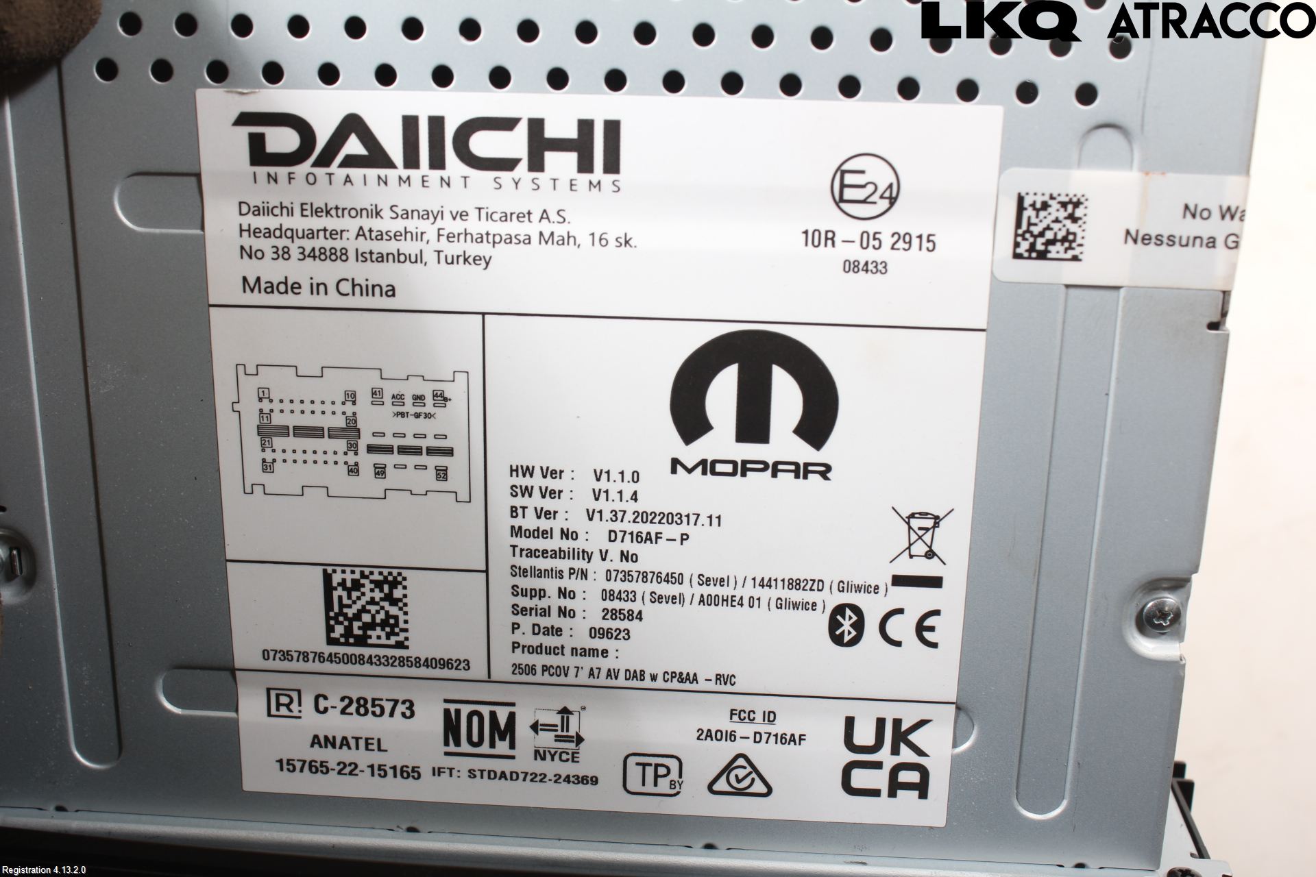 Fiat DUCATO 15-23 Cd Radio - Multimediapanel
