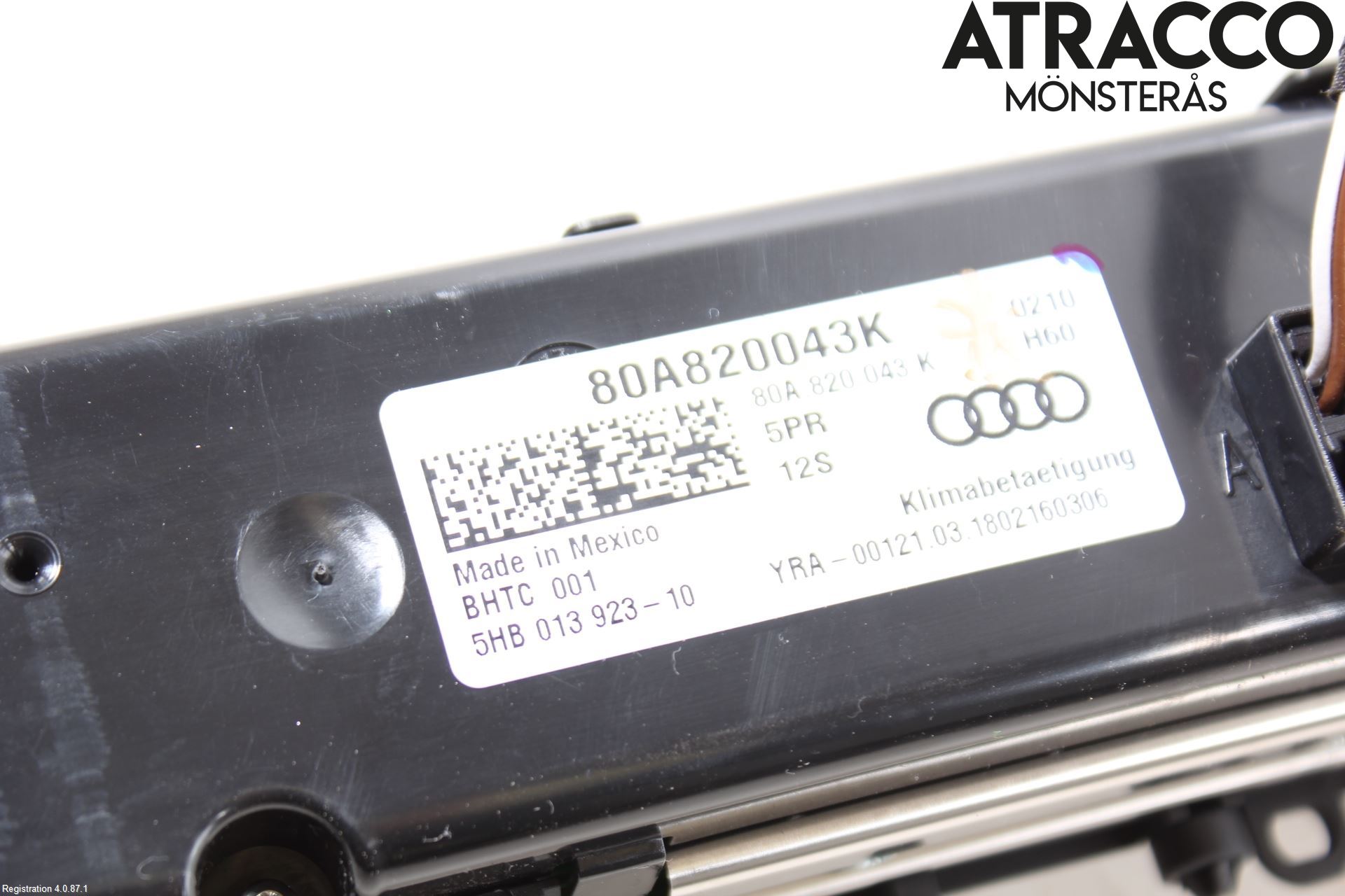 Audi Q5/SQ5 17- Ac Styrenhet Ac Manöveren