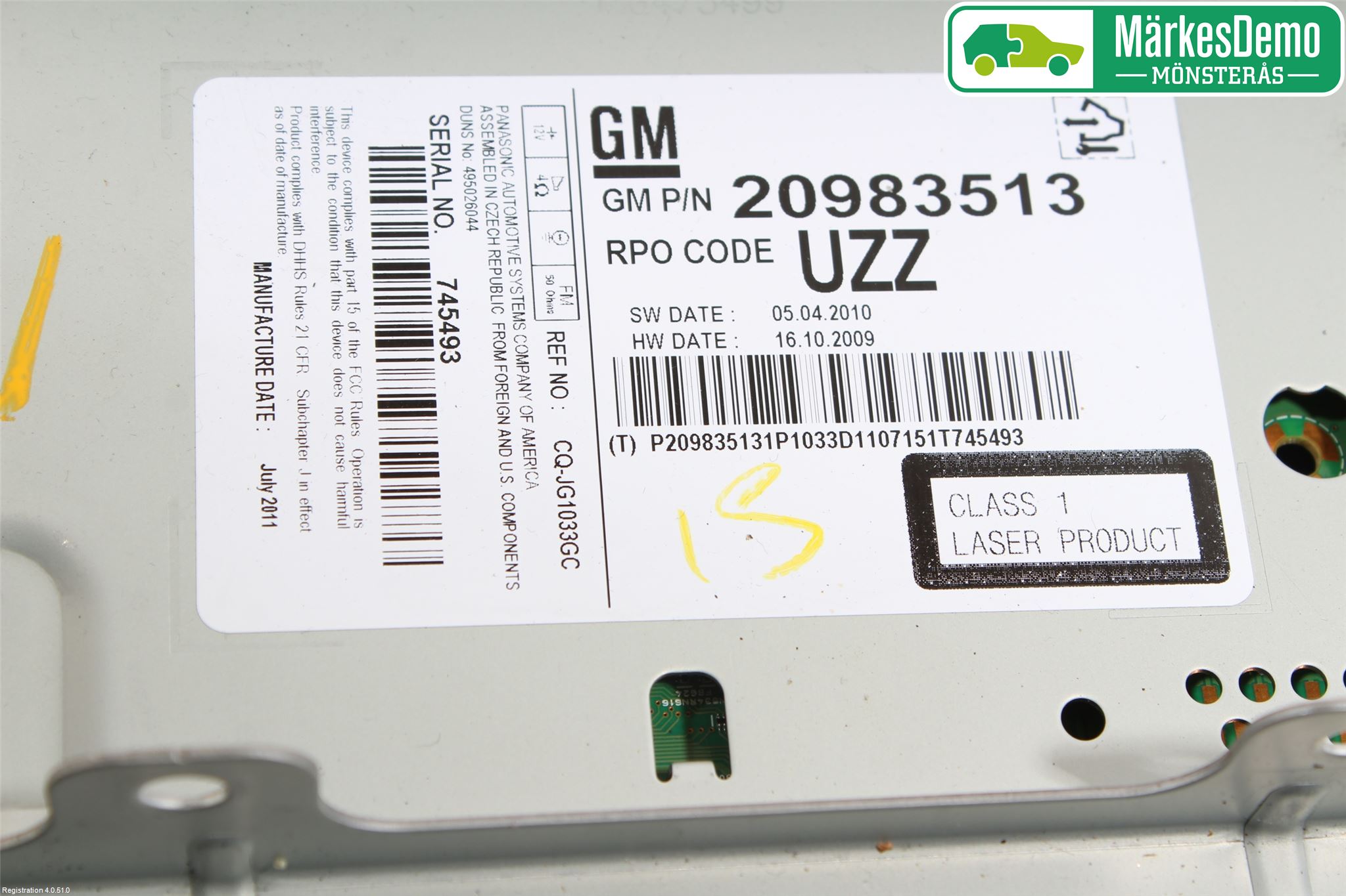 Opel ASTRA J 10-15 Radio